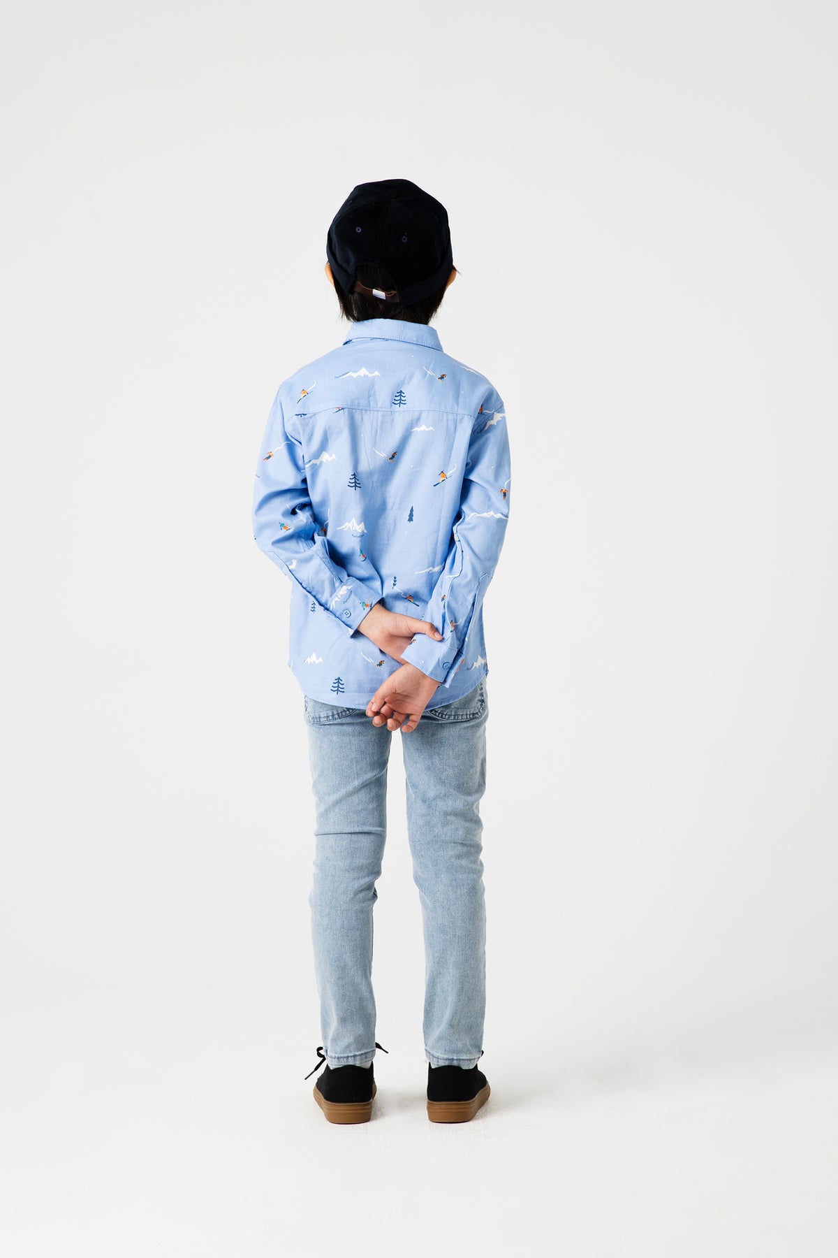 Boys Sky Trail Printed Cotton Shirt