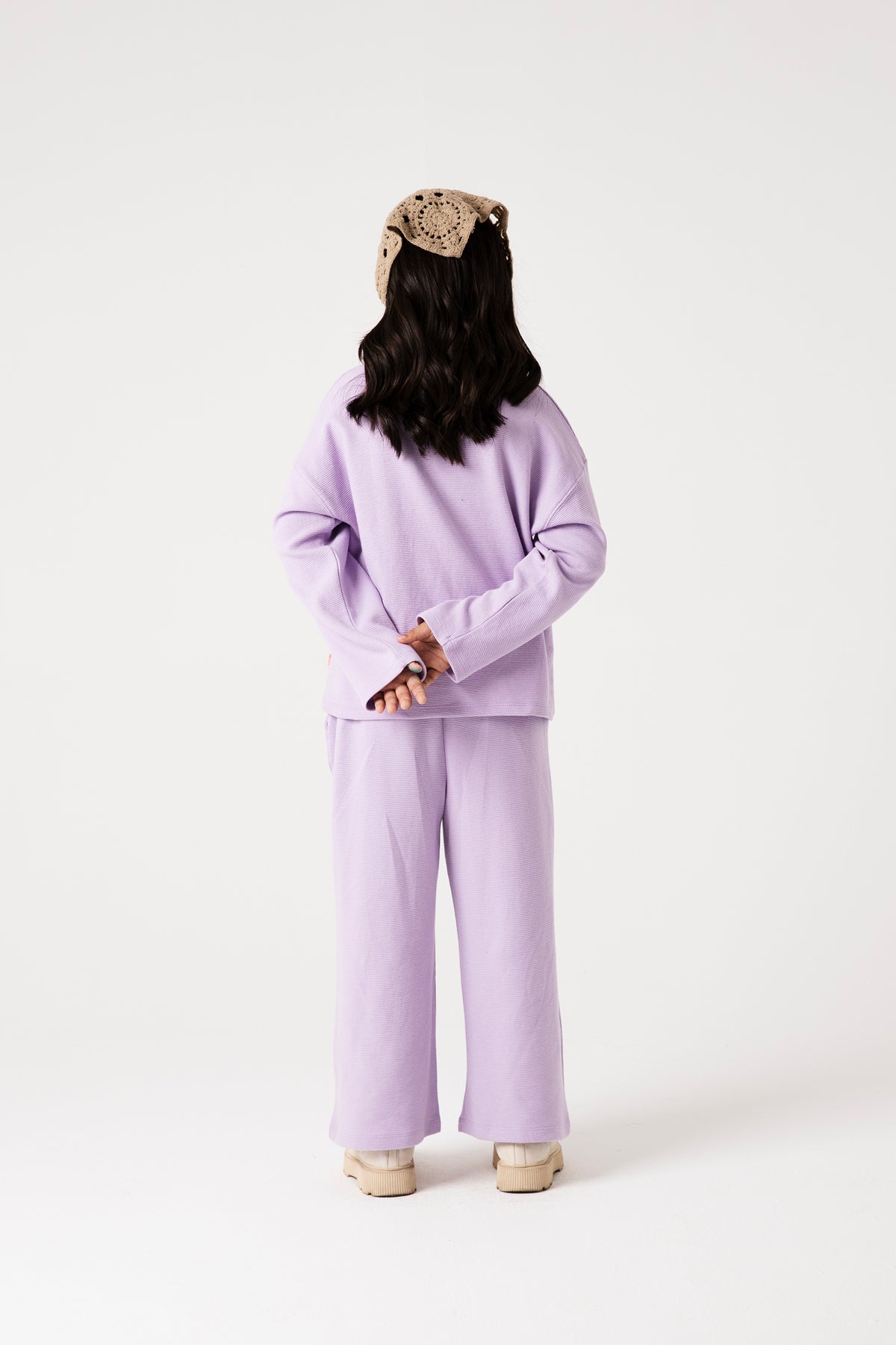 Girls Lilac Daisy Ottoman Co-ord Set