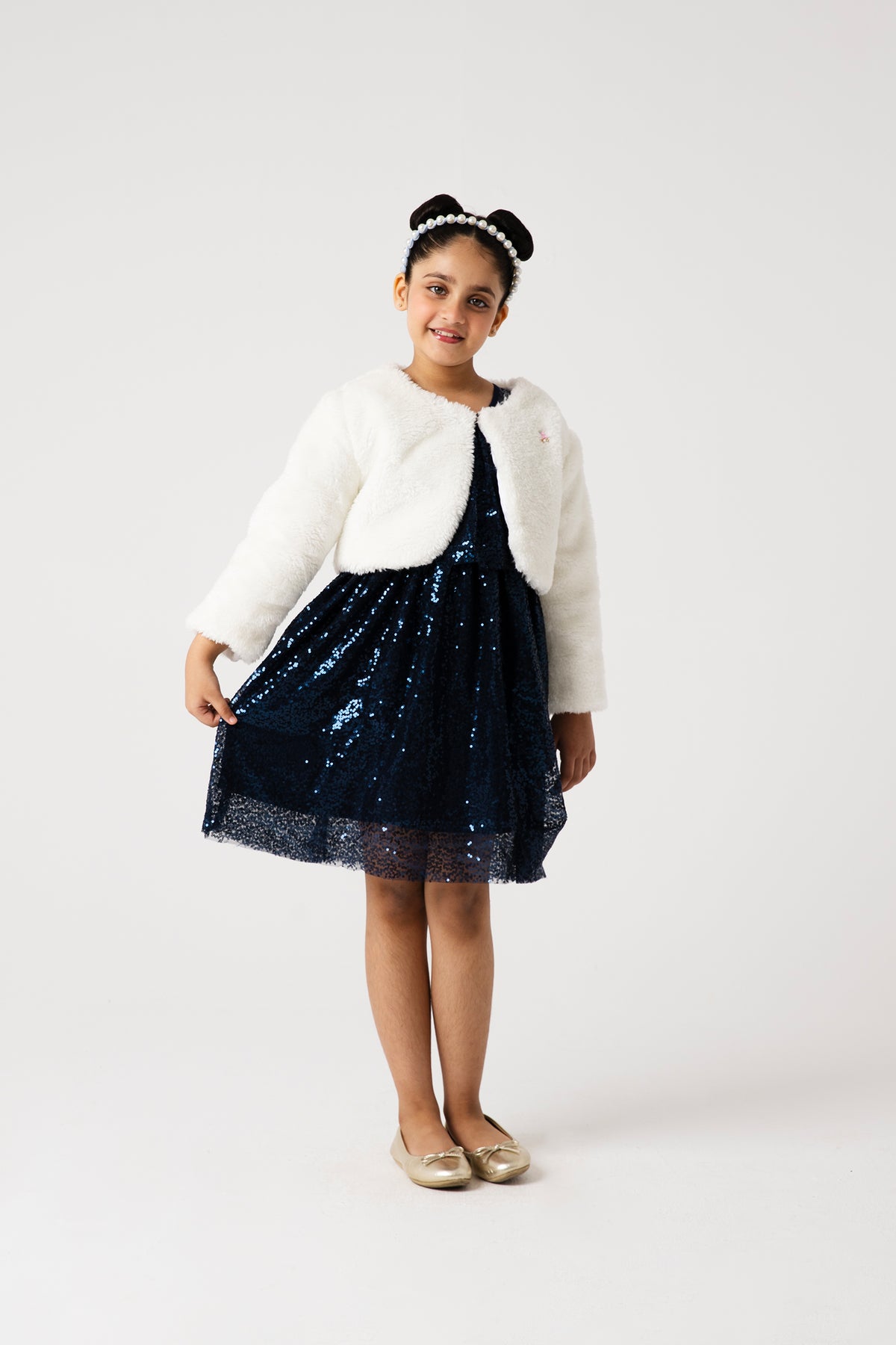 Girls Snow Pearl Cropped Shrug