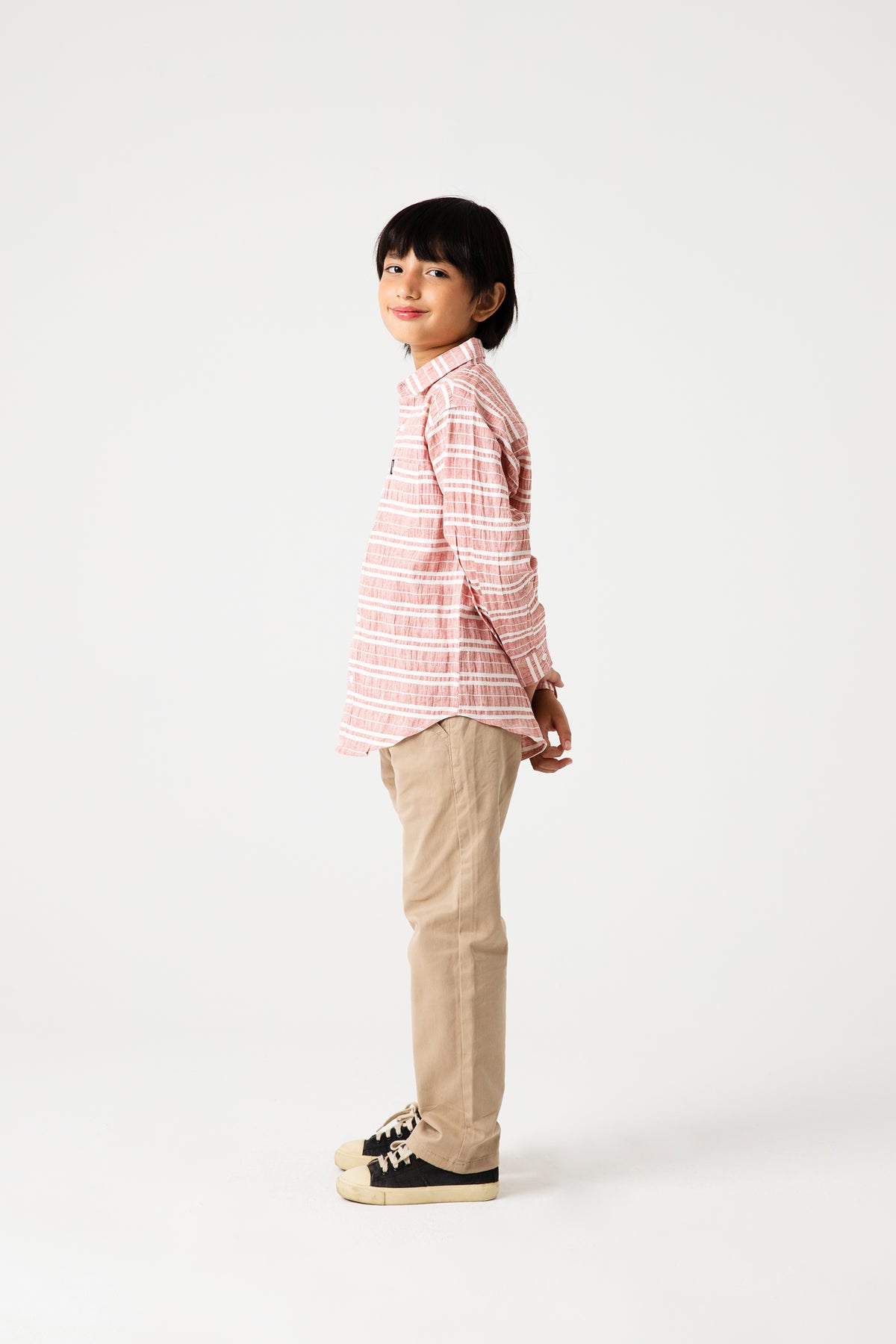Boys Crimson Line Casual Cotton Shirt