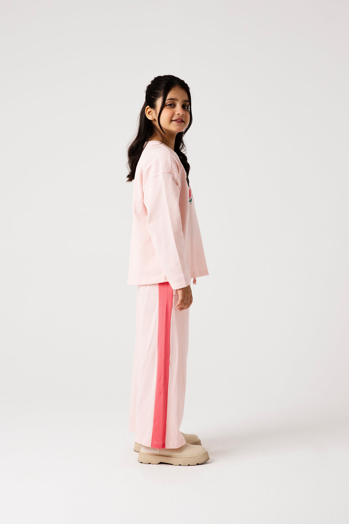 Girls Powder Pink Dreamy Co-ord Set