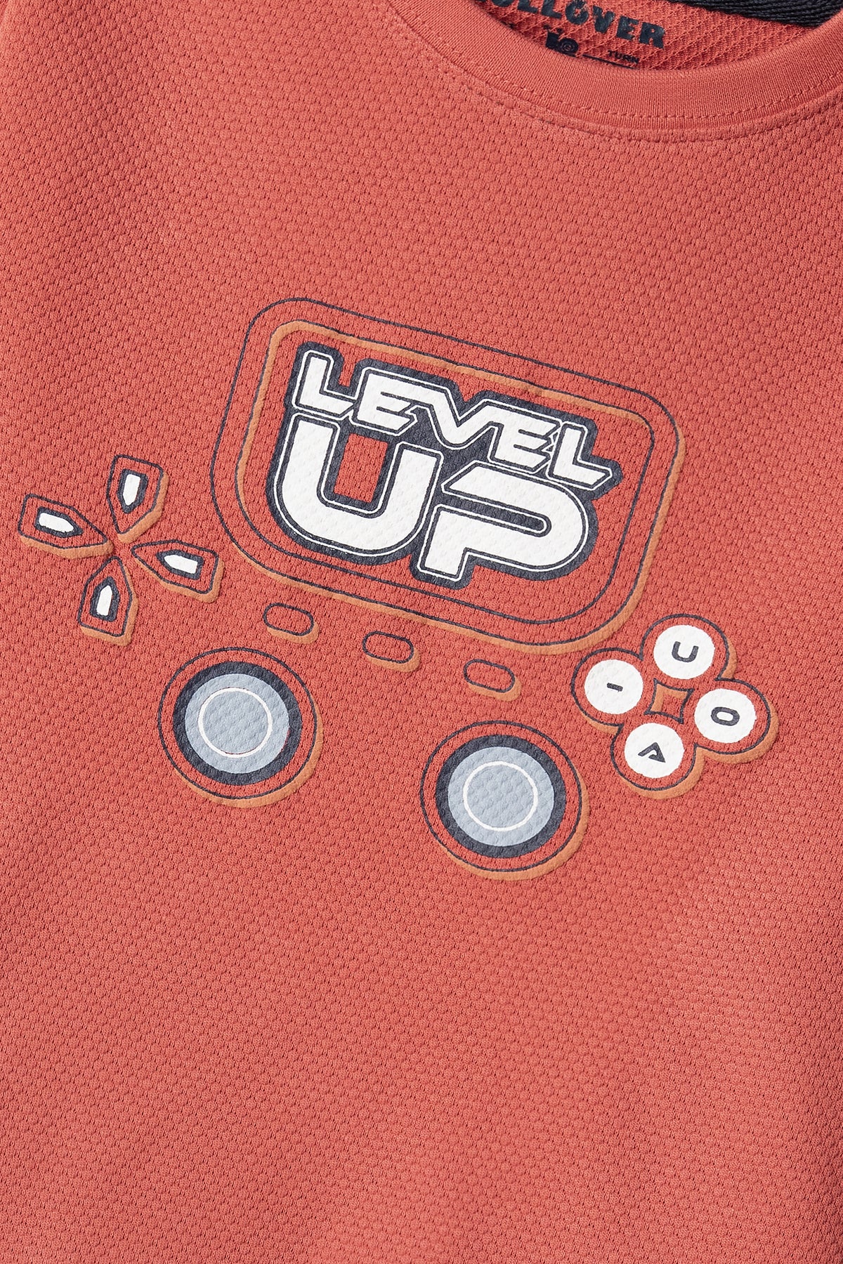 Boys Level Up Red Coral Tee