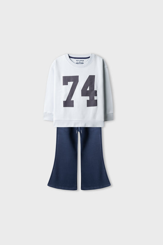 Girls Blue Tones Fleece Co-ord Set