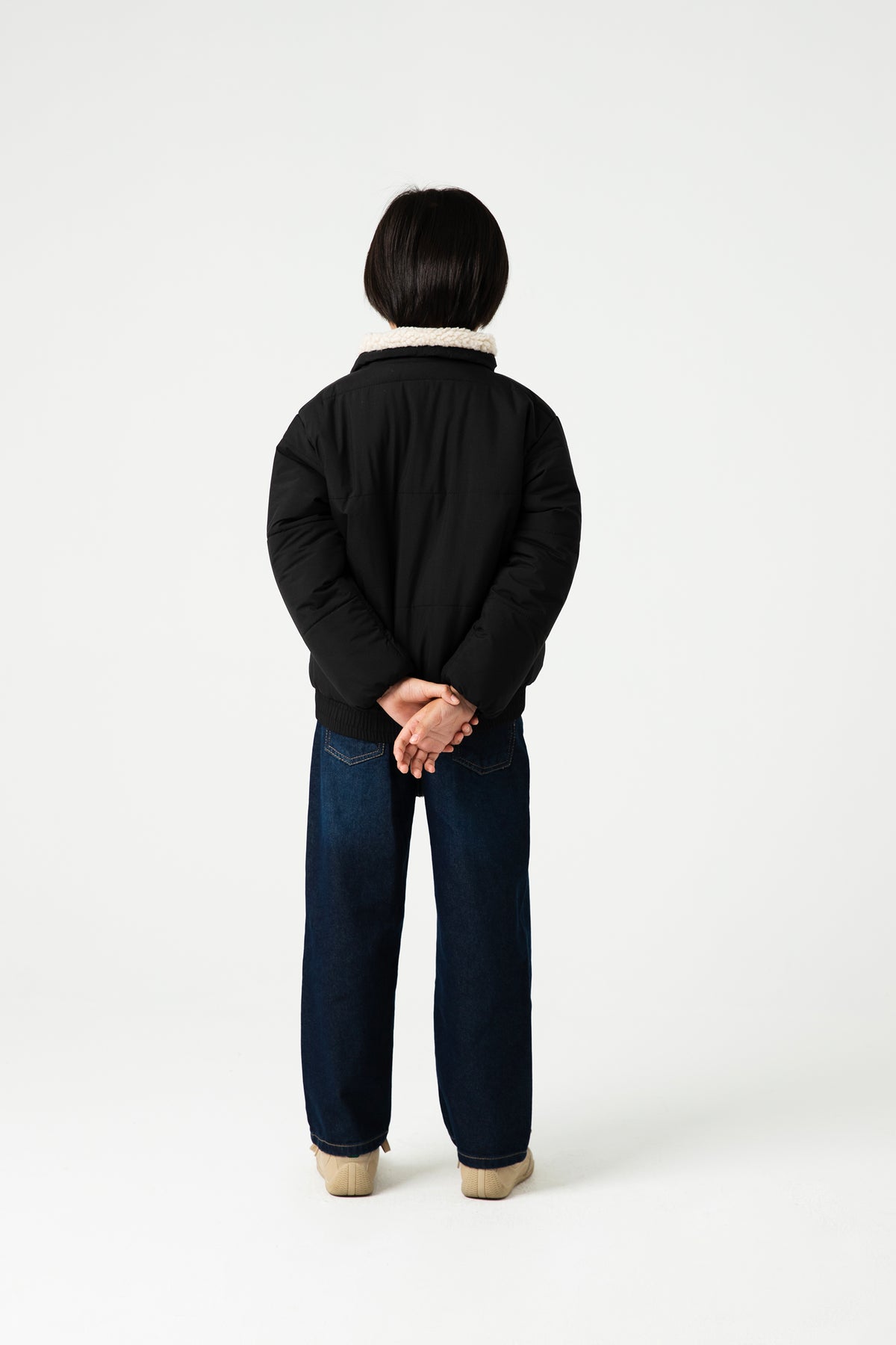 Boys Black Essential Puffer Jacket