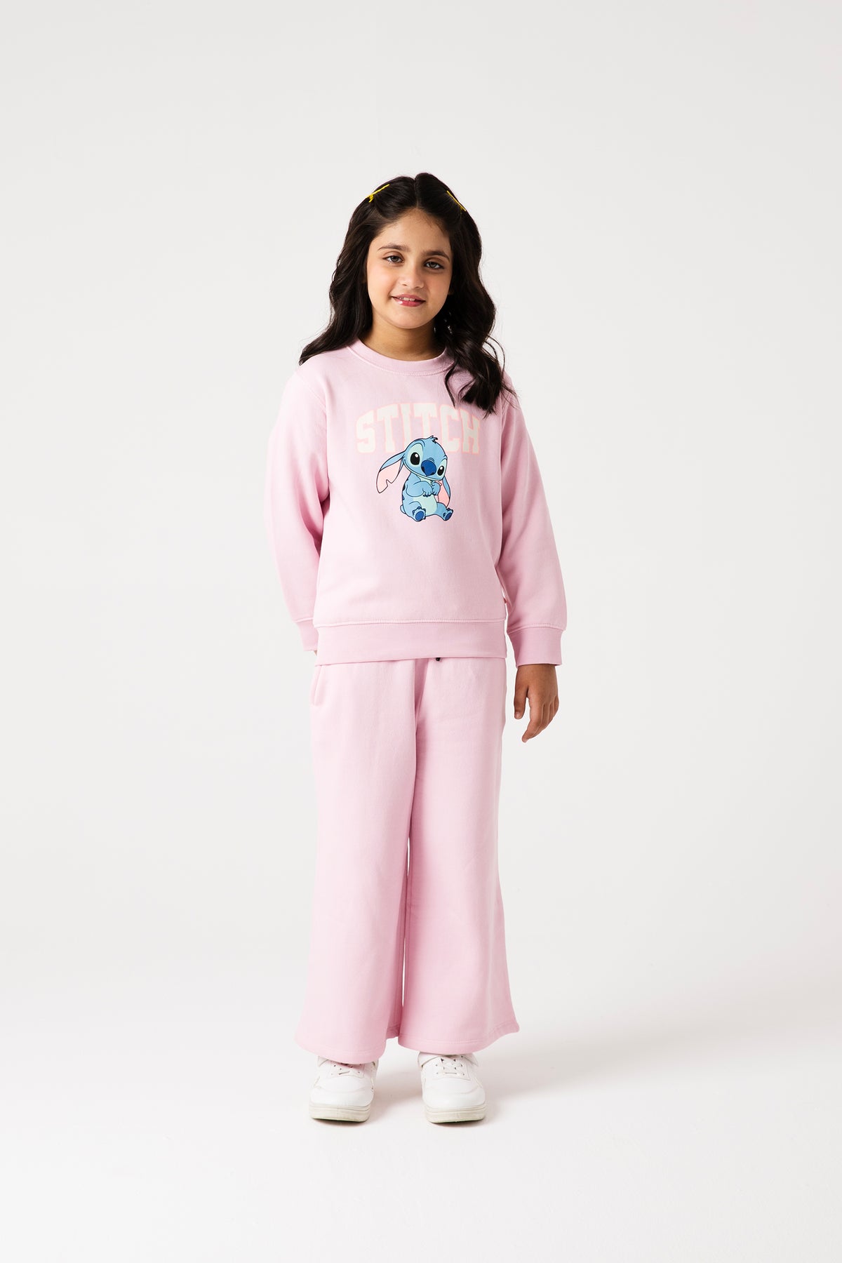 Girls Pink Stitch Fleece Co-ord Set