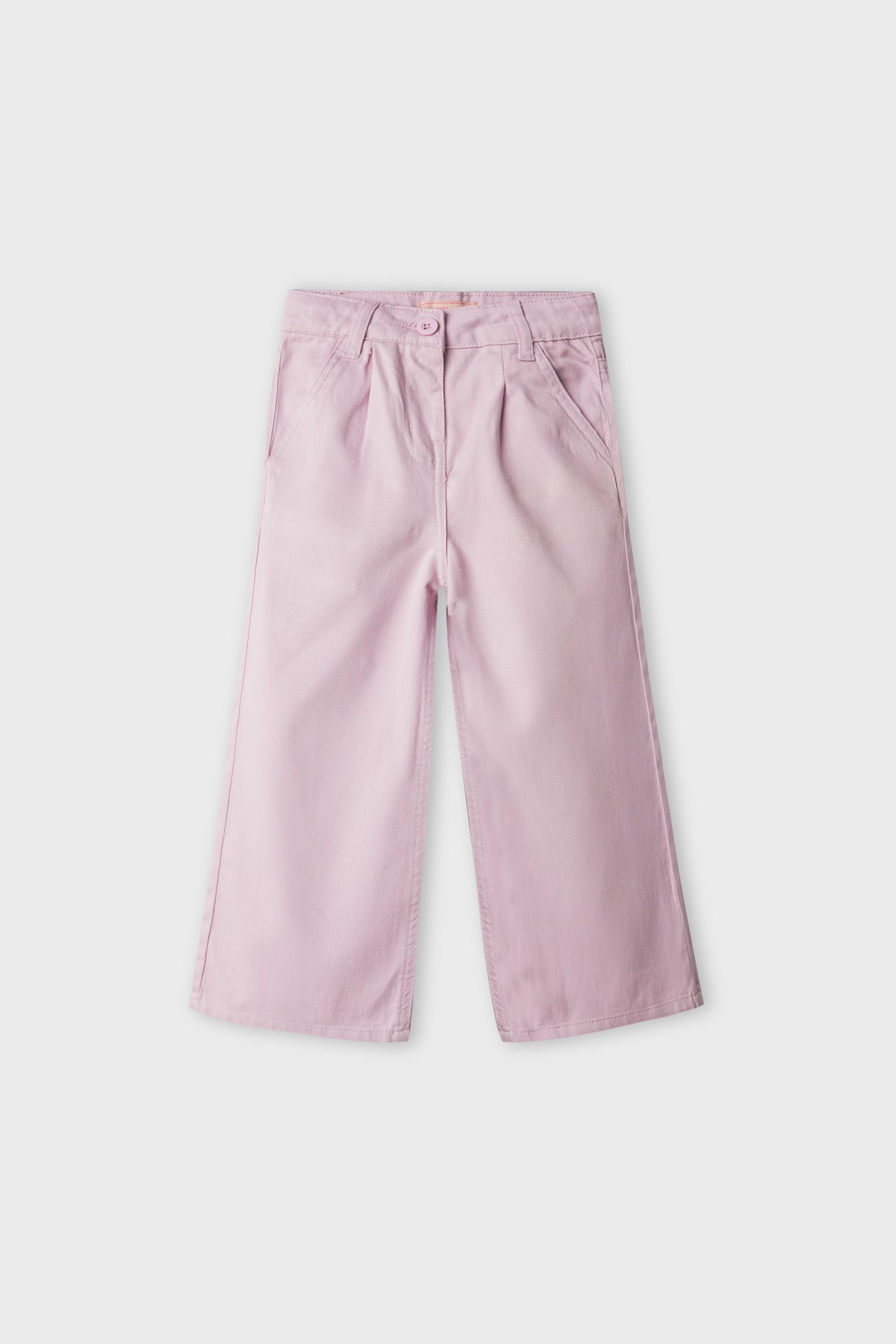 Girls Blush Wide-Leg Twill Pants