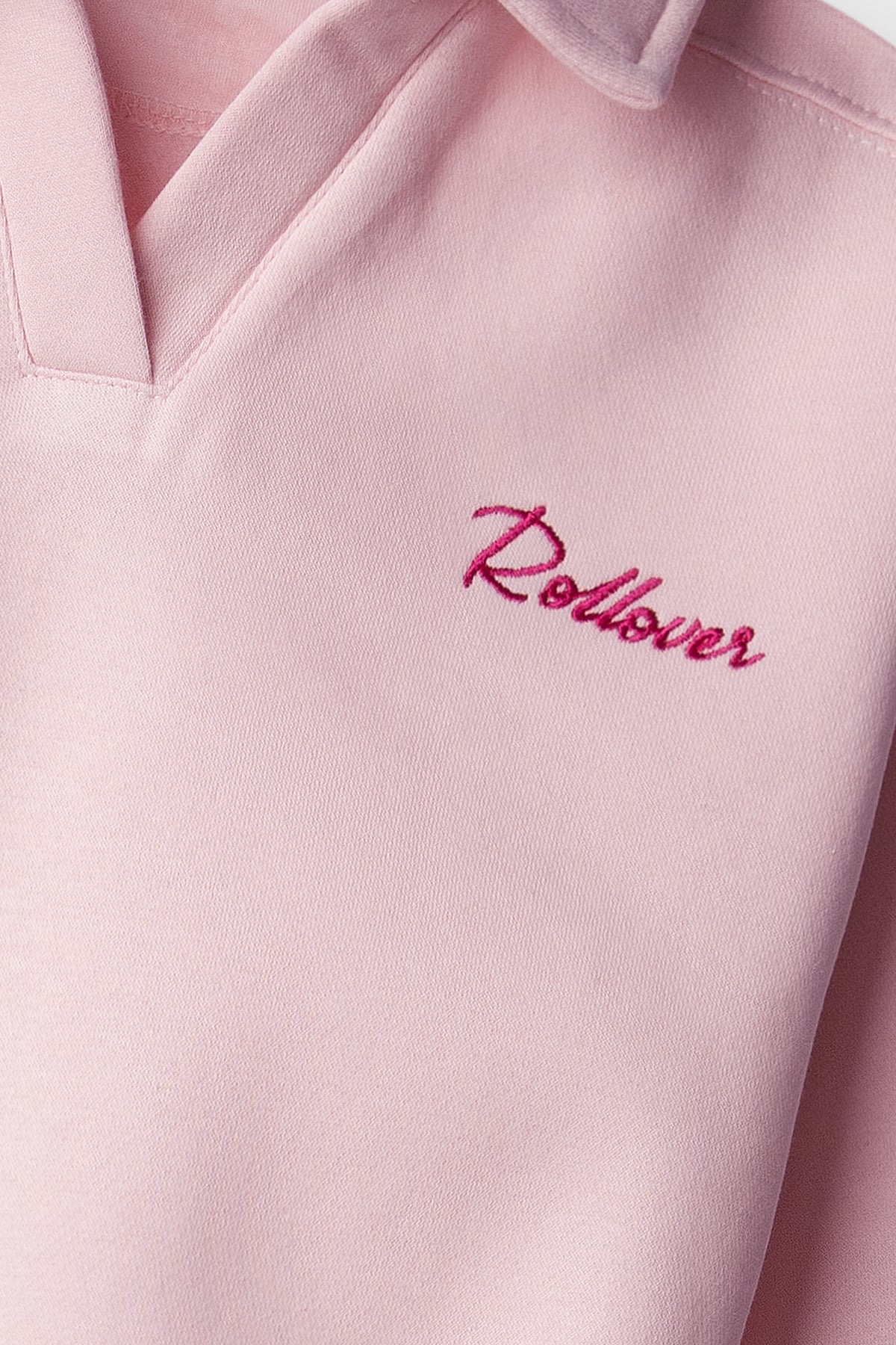 Girls Powder Pink Relaxed Fleece Sweatshirt