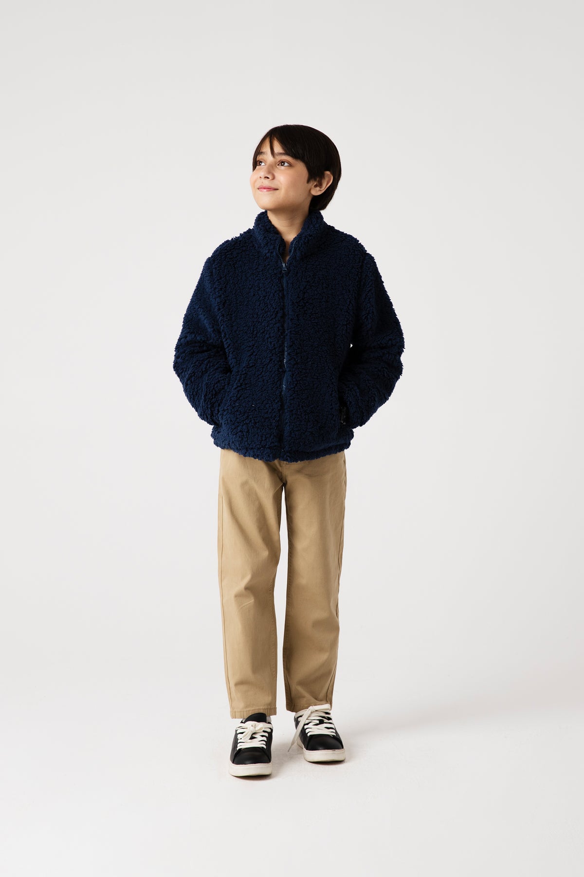 Boys Navy Summit Sherpa Jacket
