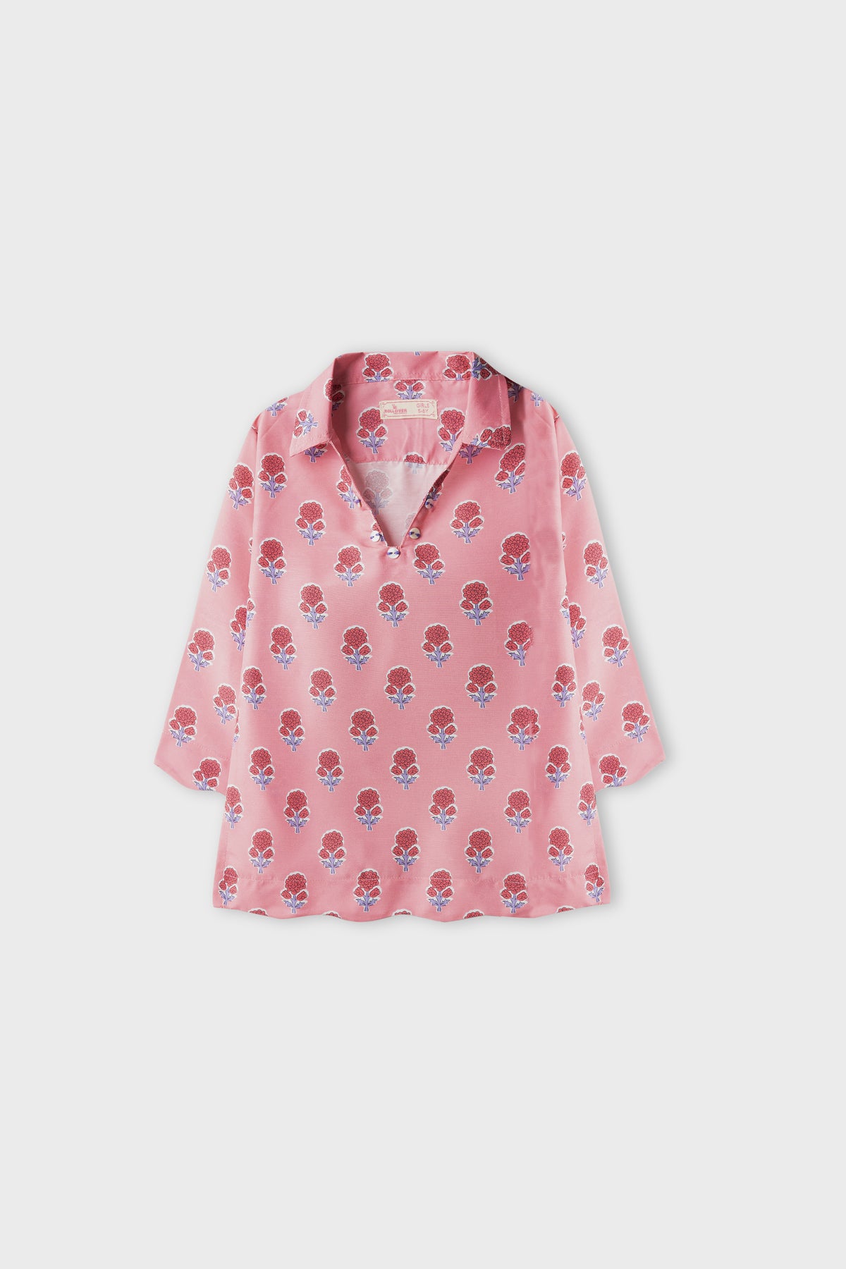 Rosy Floral A-Line Top