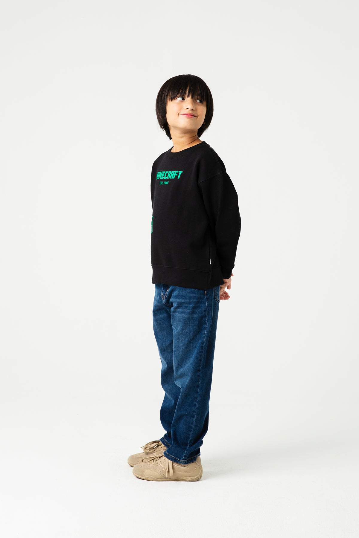 Boys Minecraft Oversized Fleece Sweatshirt