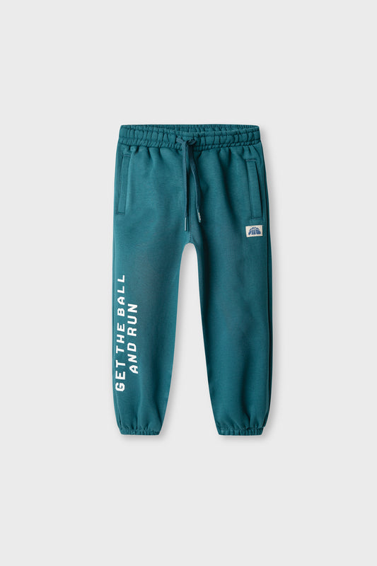 Girls Teal Run & Play Fleece Trousers