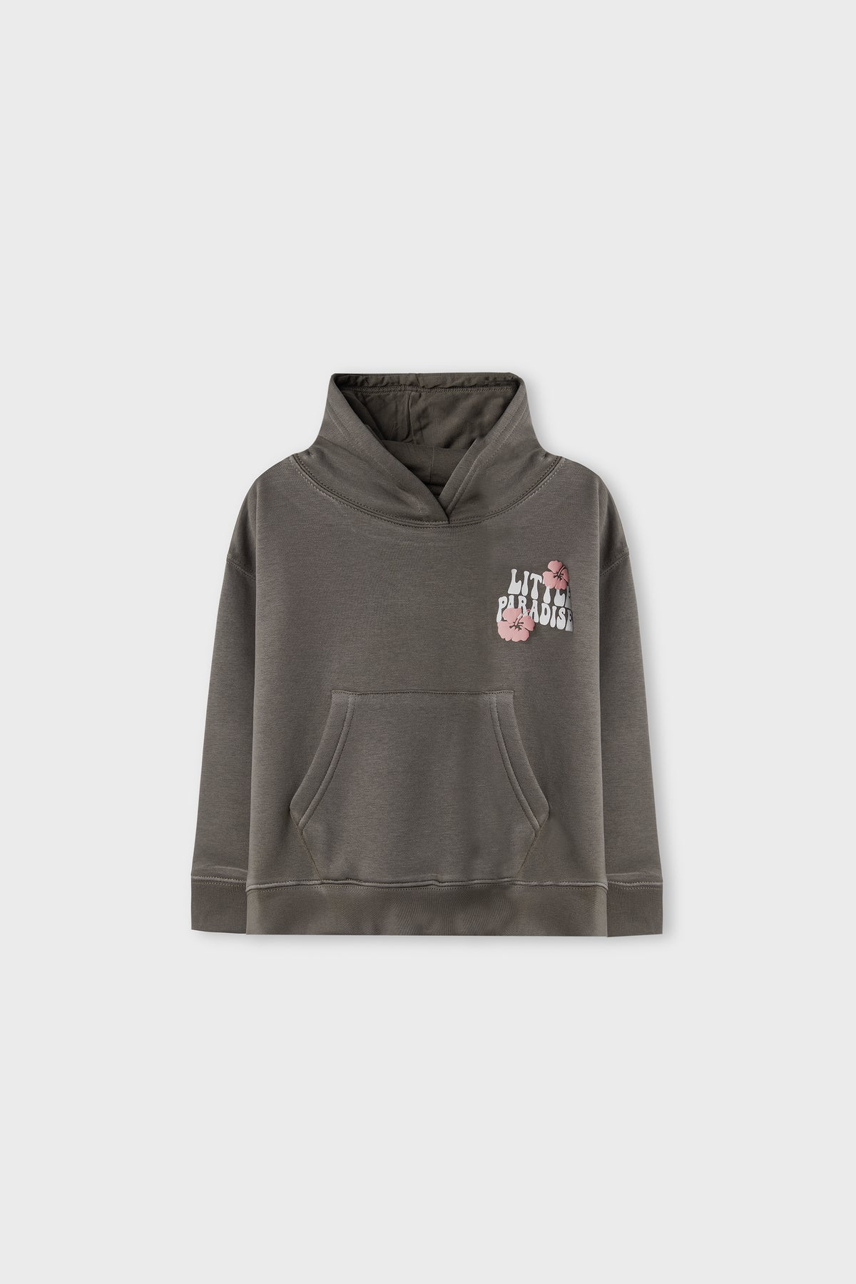 Girls Charcoal Charm Fleece Hoodie