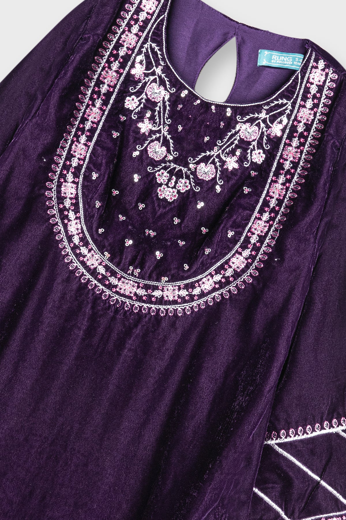 Royal Plum Velvet Ensemble - 3pc