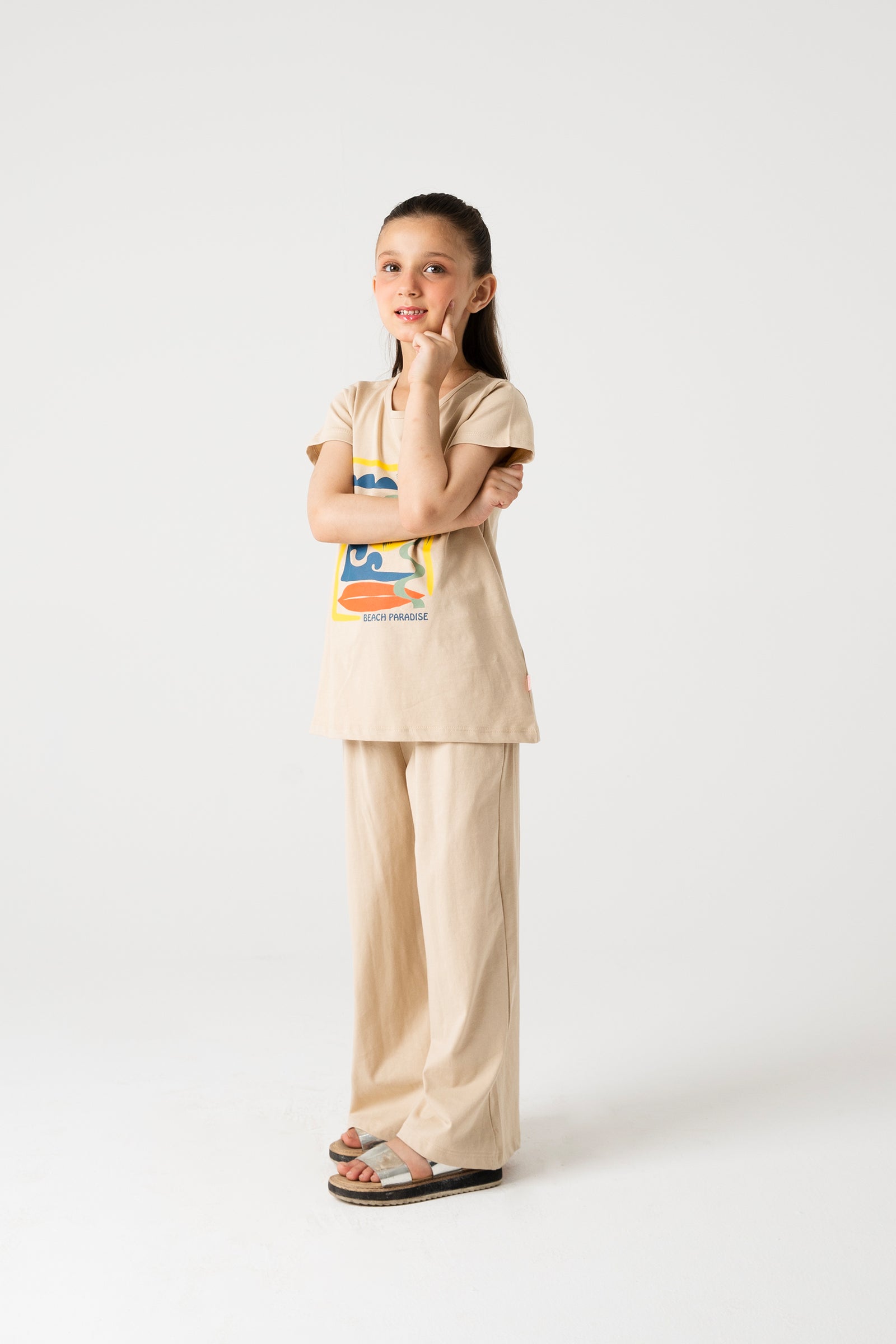Girls Beach Paradise Graphic Co-ord Set