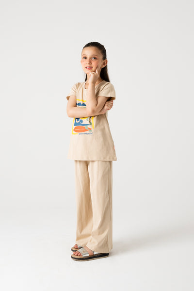 Girls Beach Paradise Graphic Co-ord Set