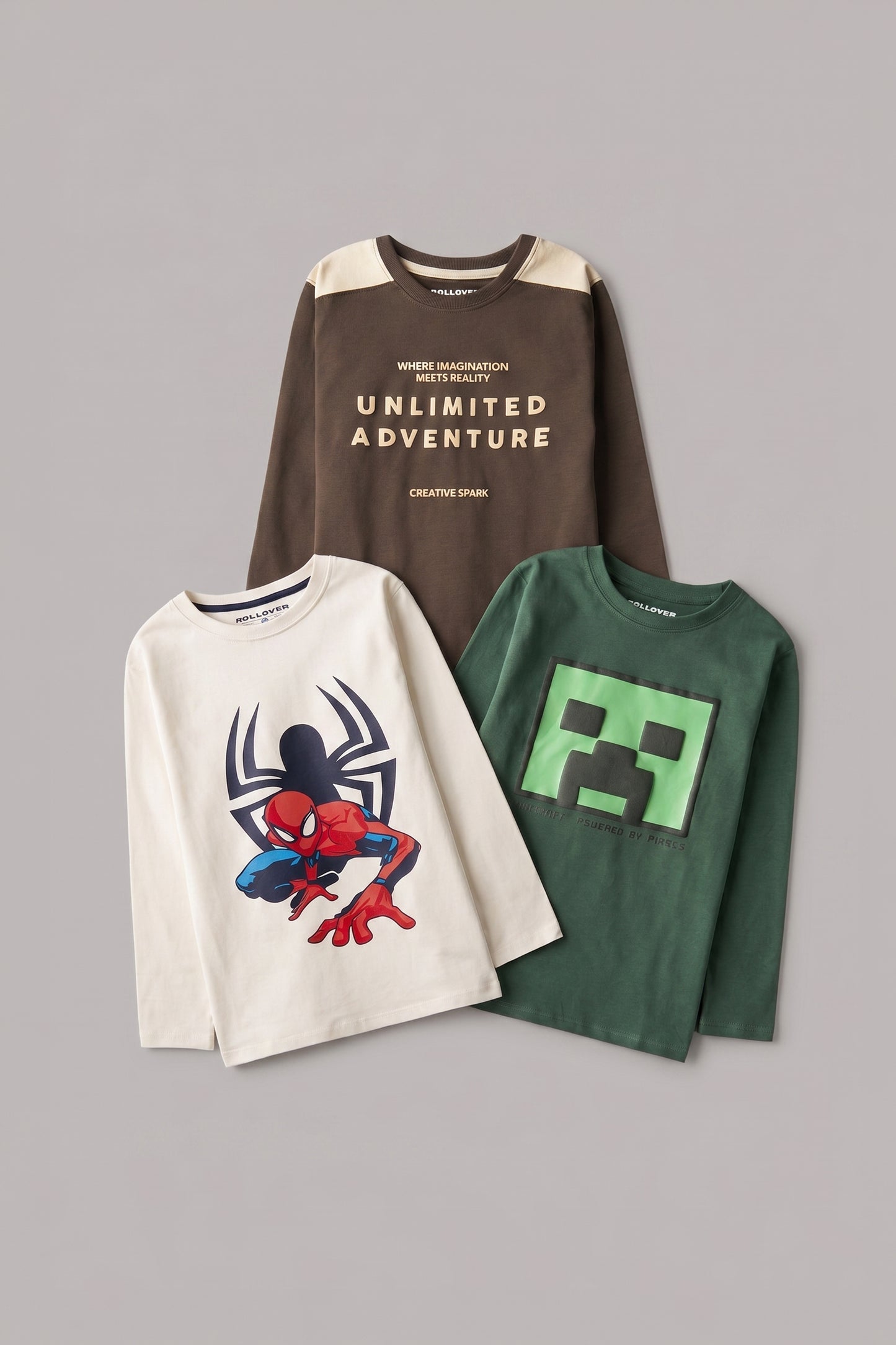 Boys Graphic Full Sleeve Tees Set