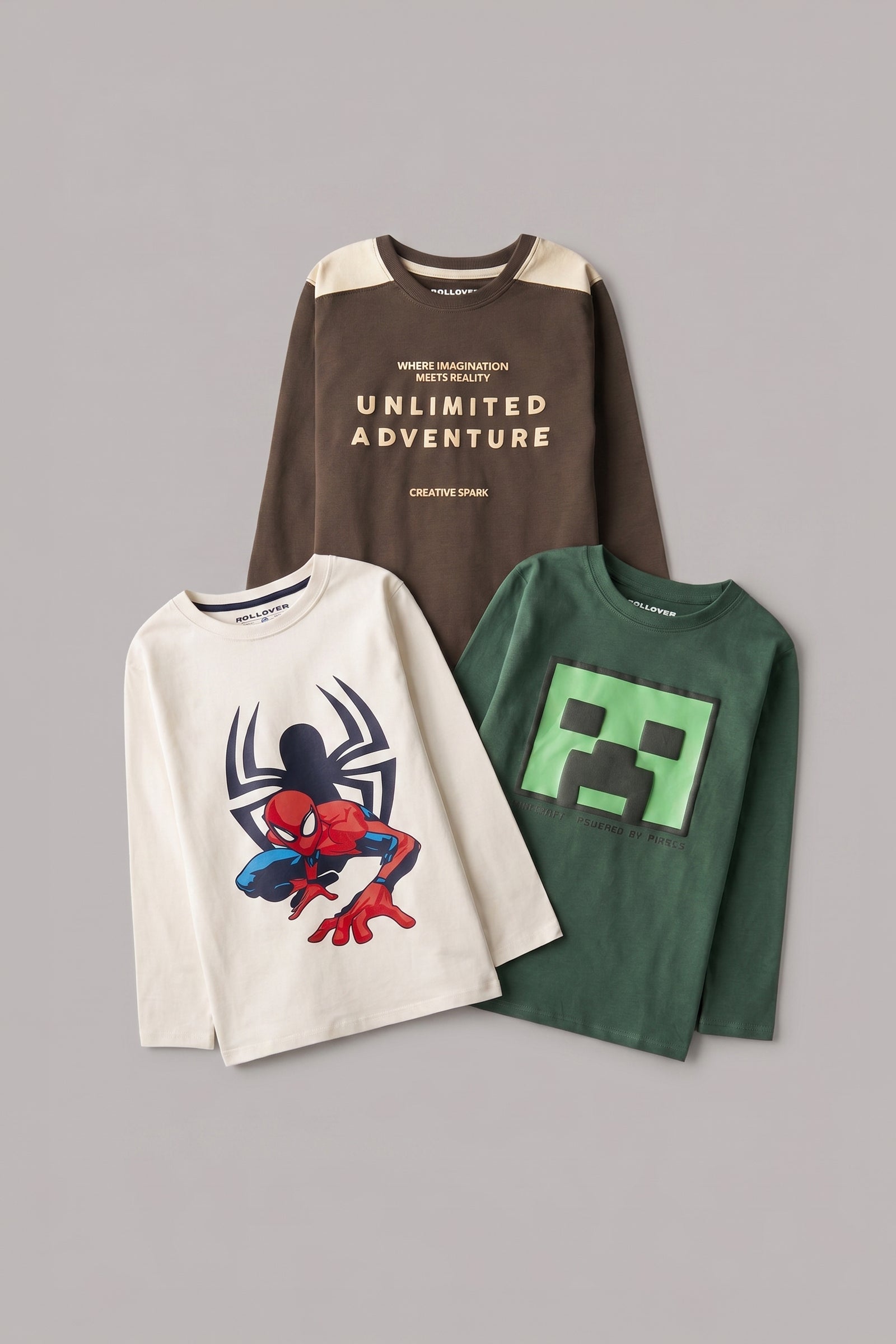 Boys Graphic Full Sleeve Tees Set