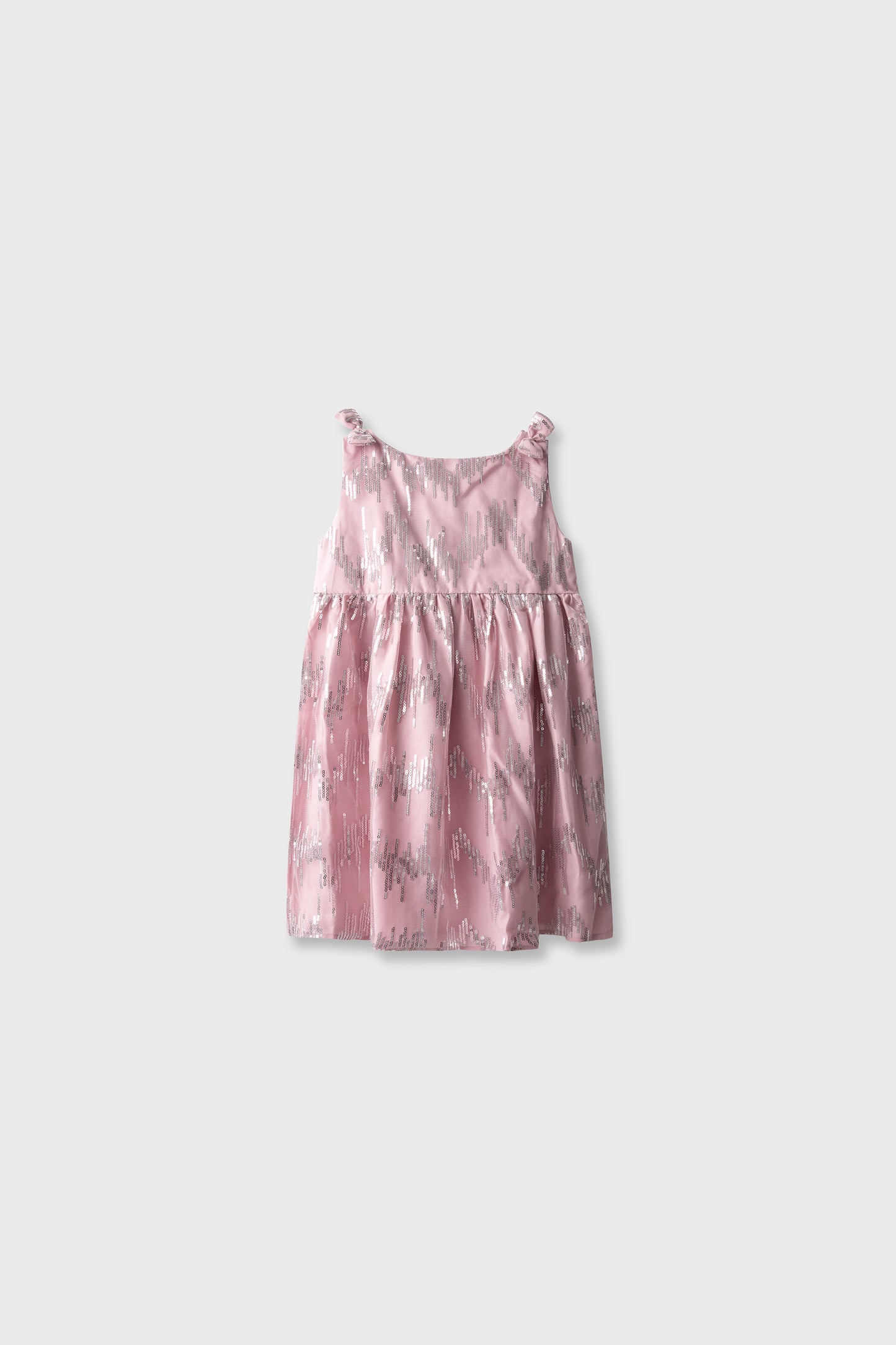 Rosy Stardust Bow Dress