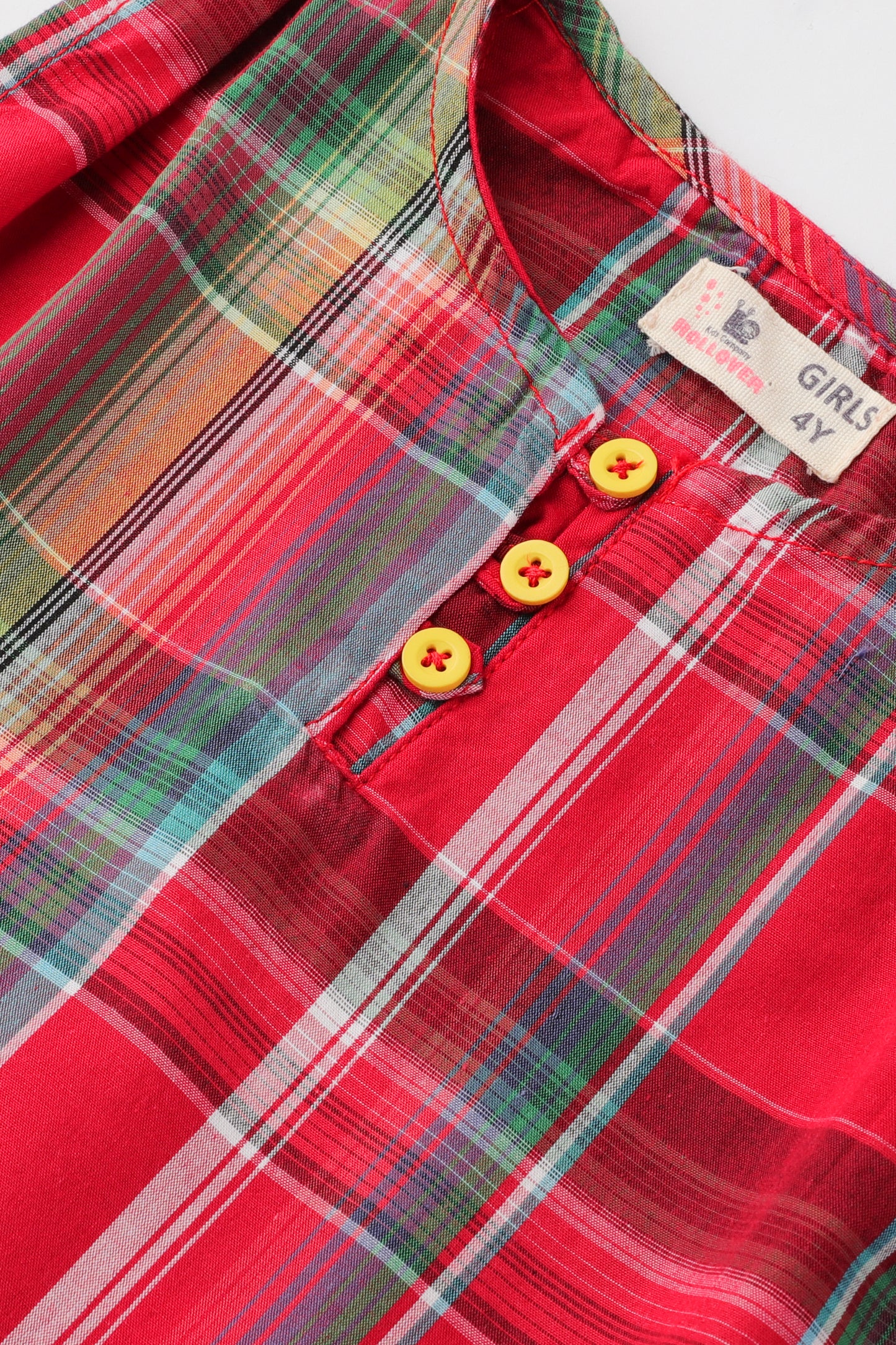 Red Cotton Check Co-rd Set