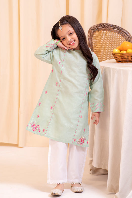 Minty Meadow Embroidered Kurta Set