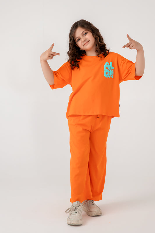 Girls Tangerine Bliss Co-Ord Set