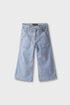 Girls Blue Wide-Leg Jeans