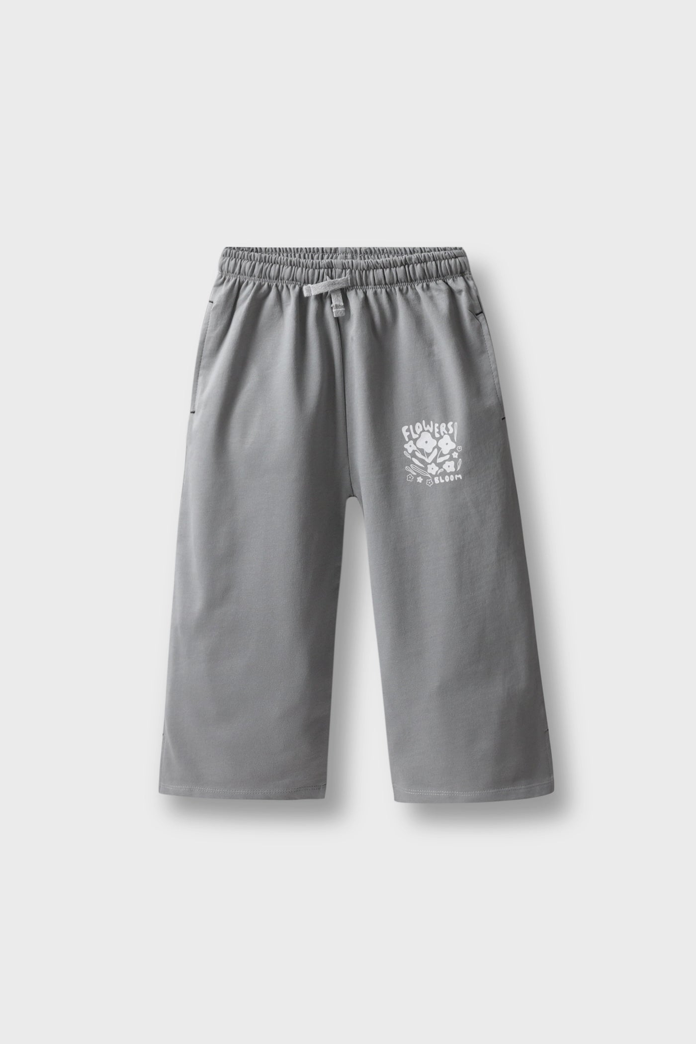 Grey Wid-Leg Trousers
