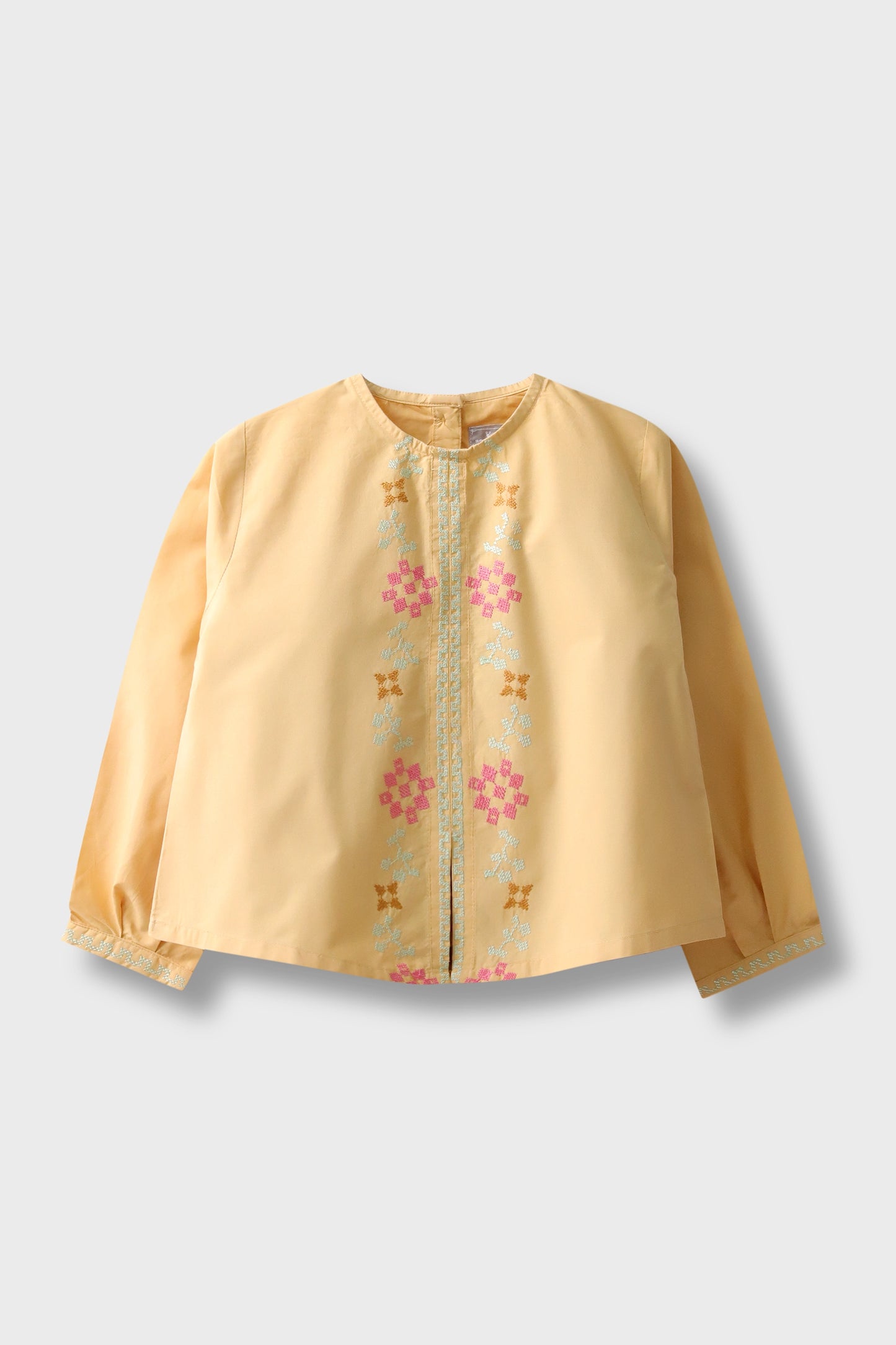Beige Embroidered Top