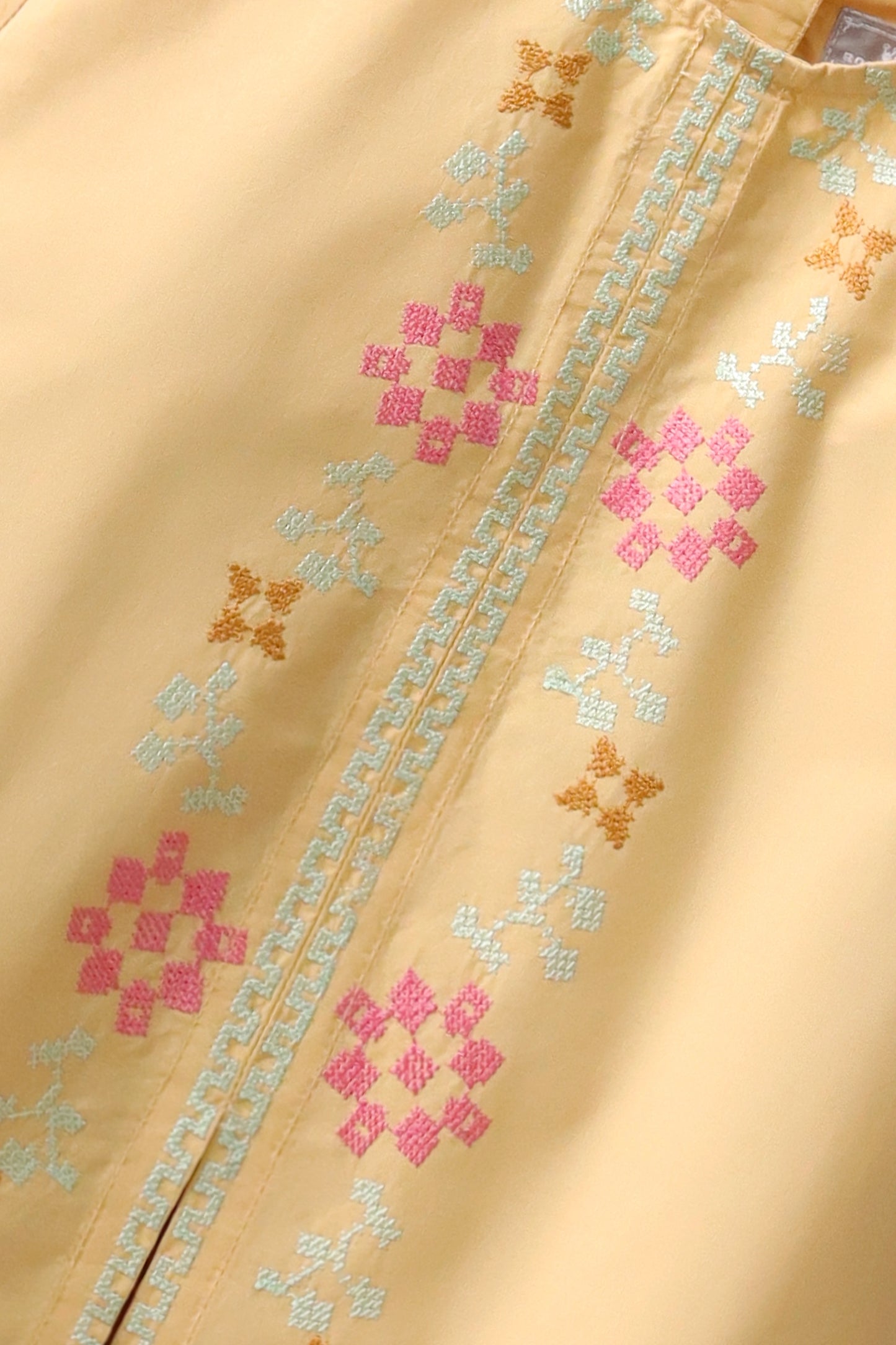 Beige Embroidered Top