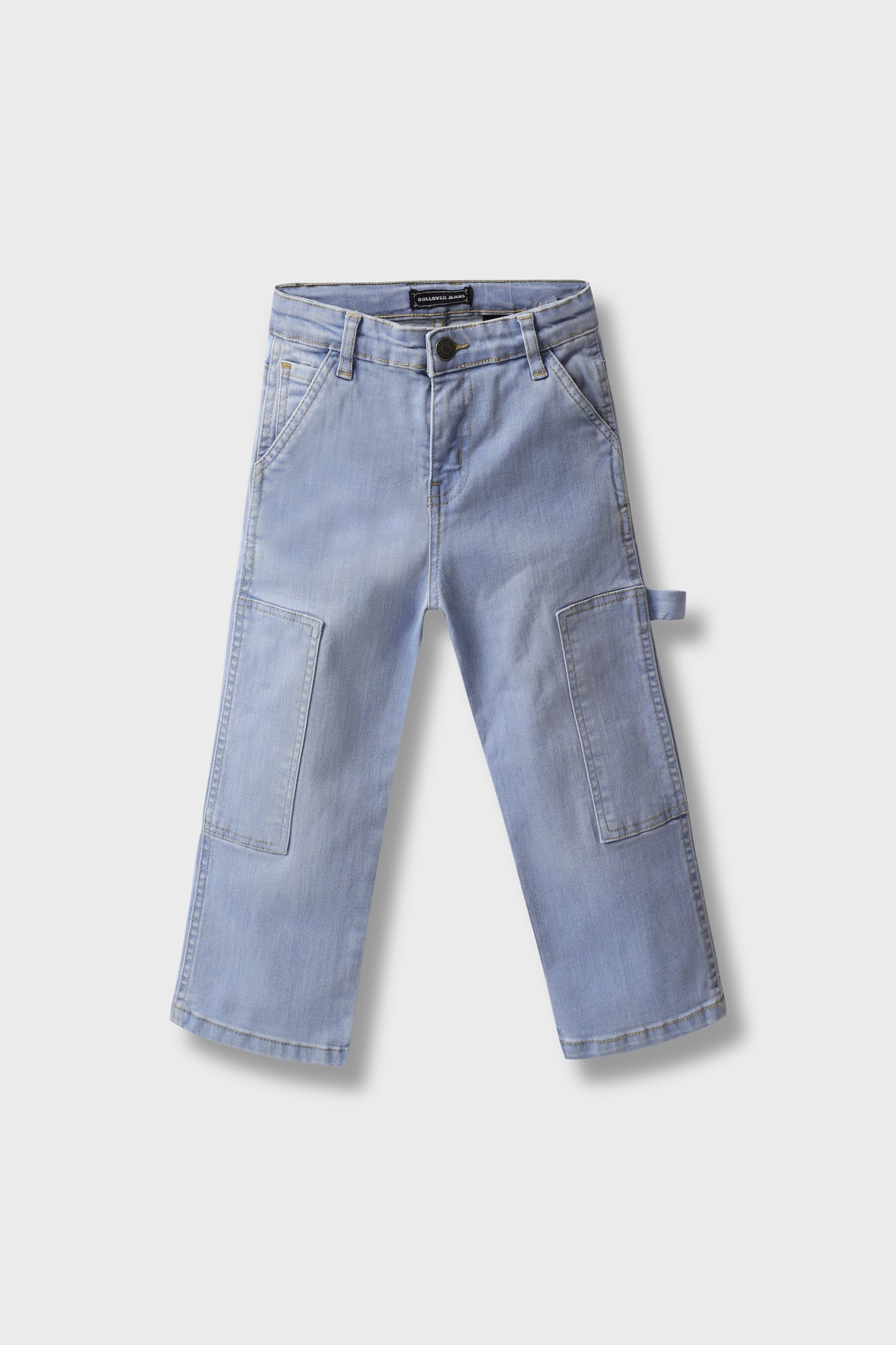 Boys Light Blue Cargo Jeans