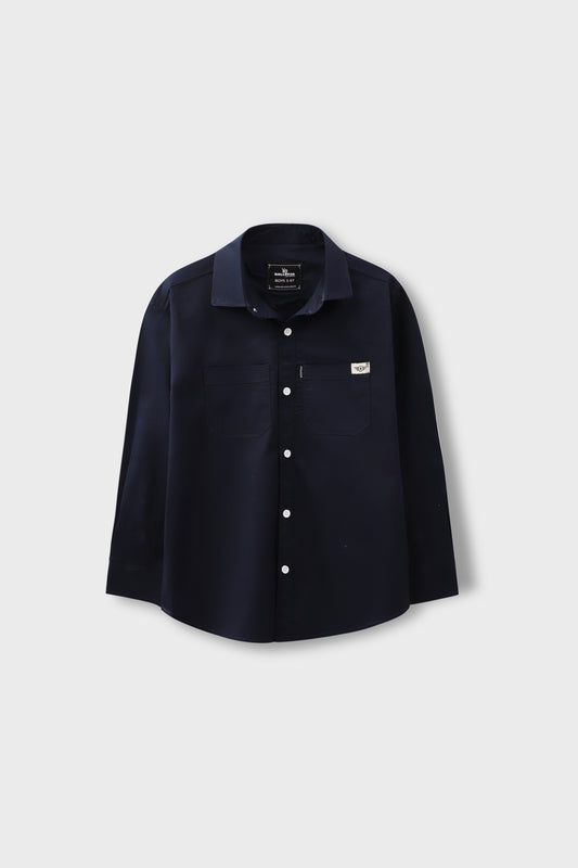 Sleek Black Cotton Shirt