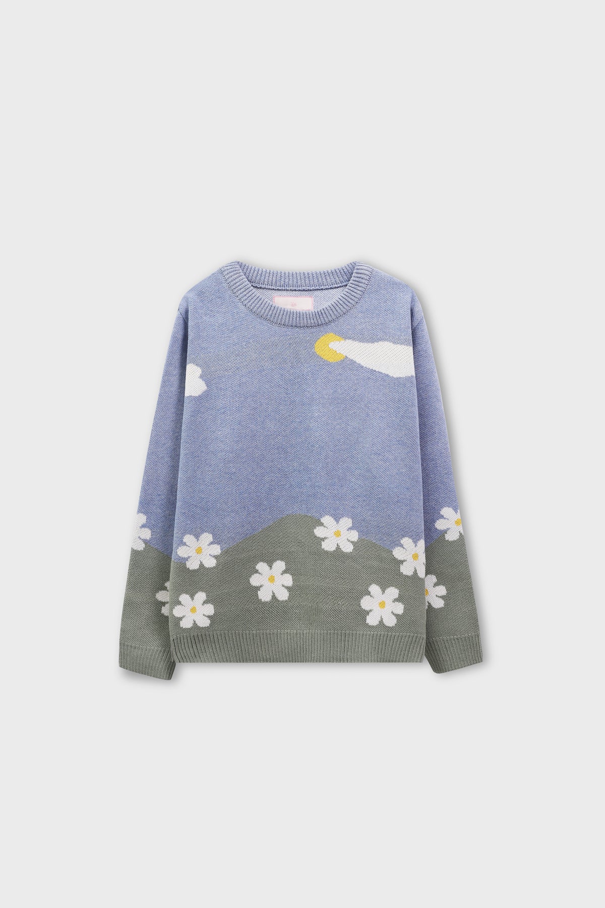 Girls Blue Meadow Knitted Sweater