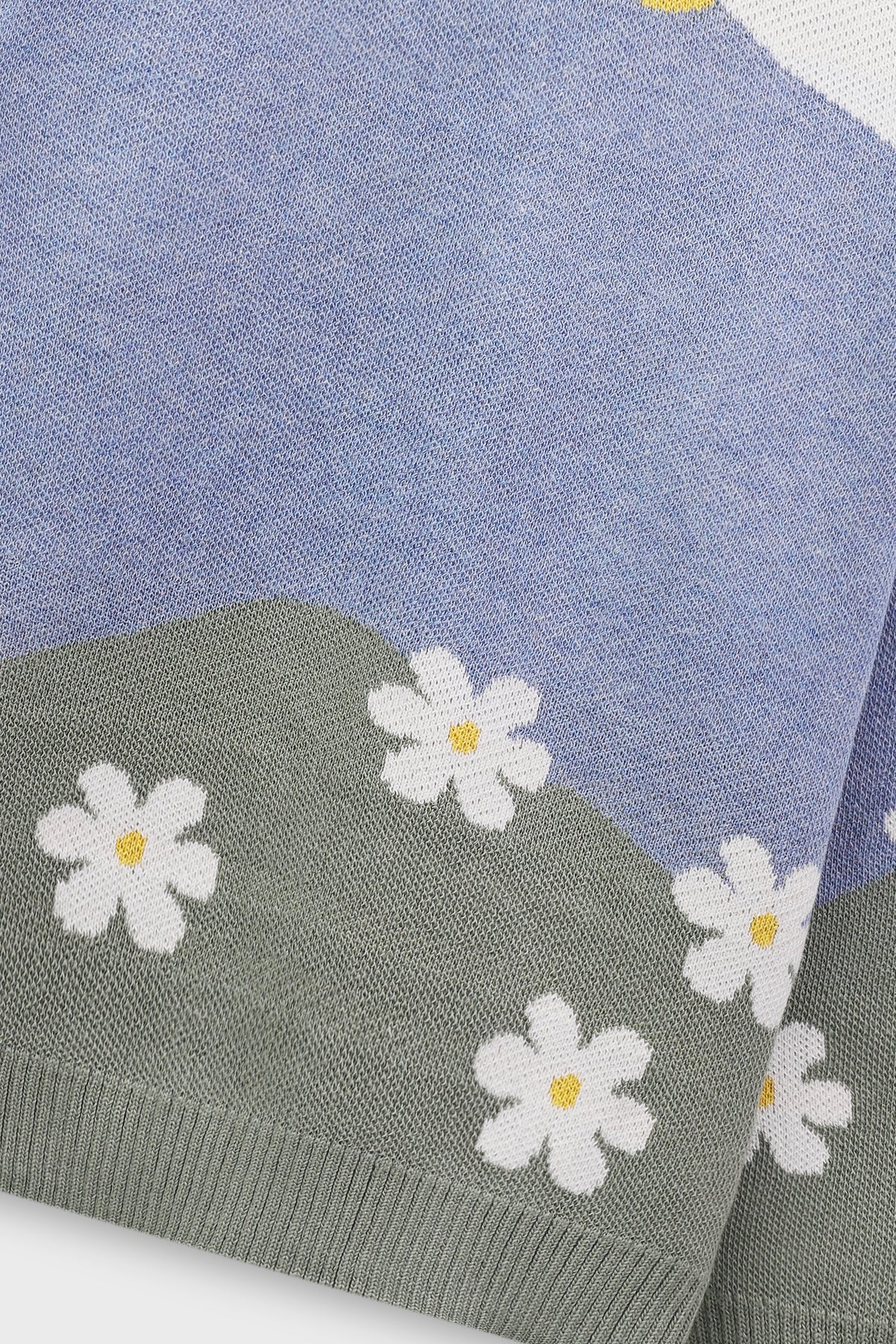 Girls Blue Meadow Knitted Sweater
