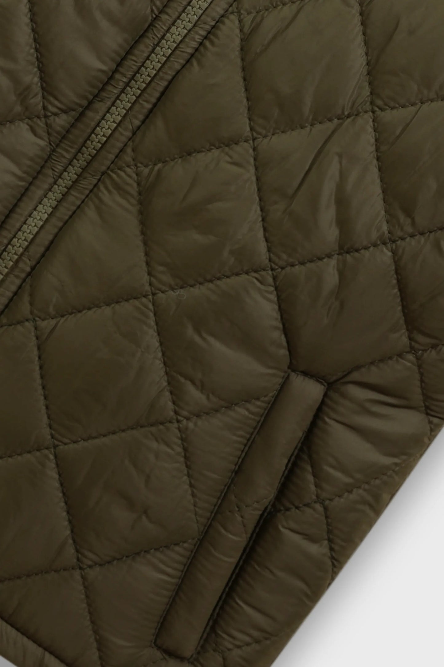 Olive Sleeveless Puffer Jacket