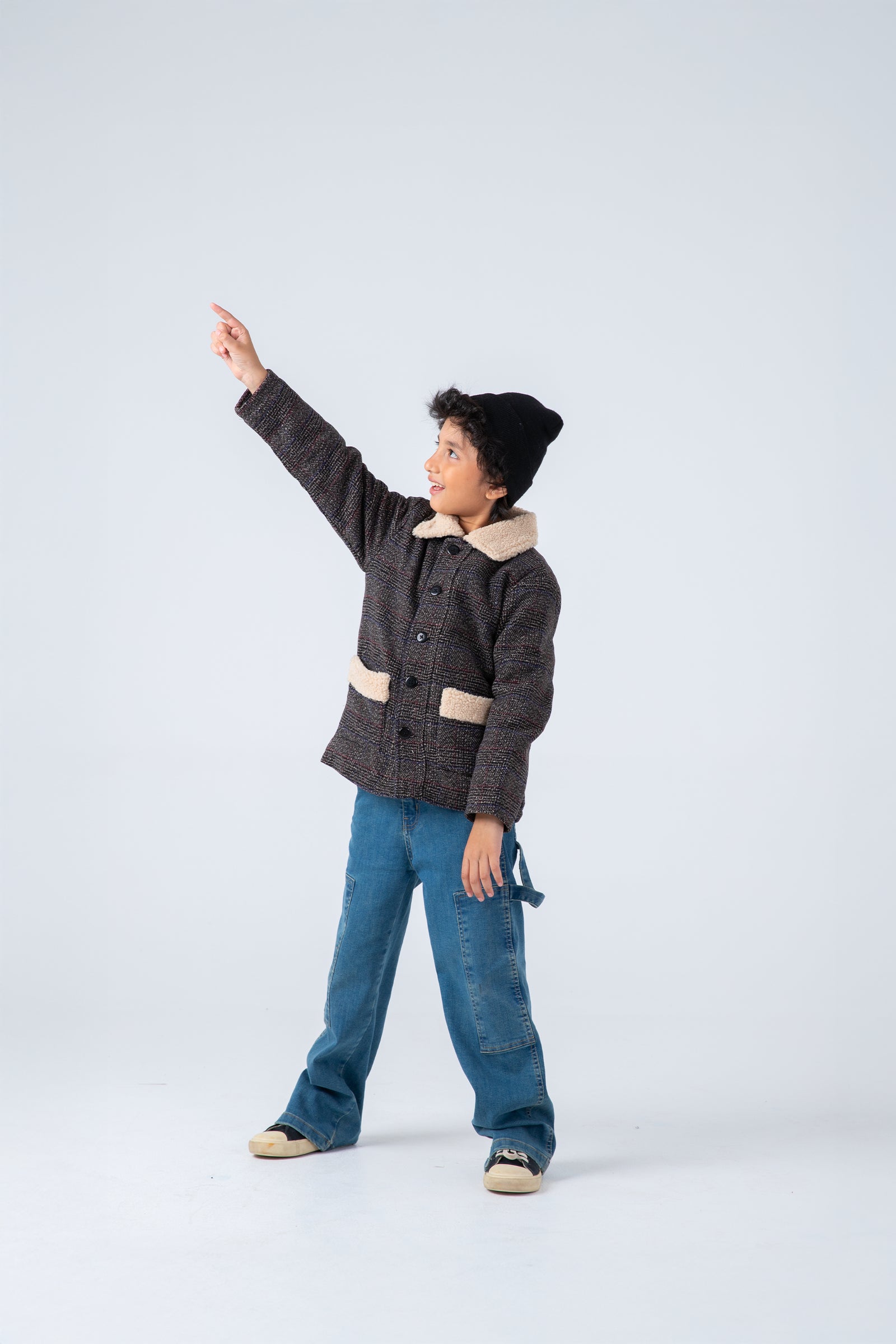 Boys Dark Brown Felt Jacket