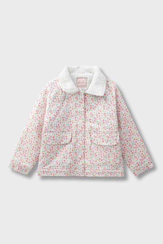 Fuzzy Floral Jacket