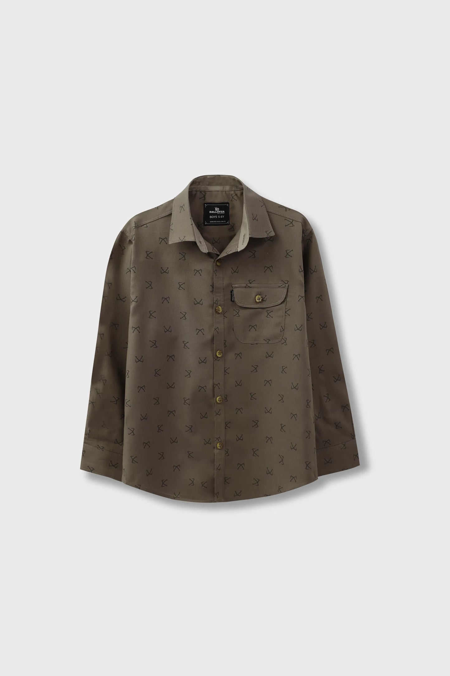 Olive Ease Cotton Shirt