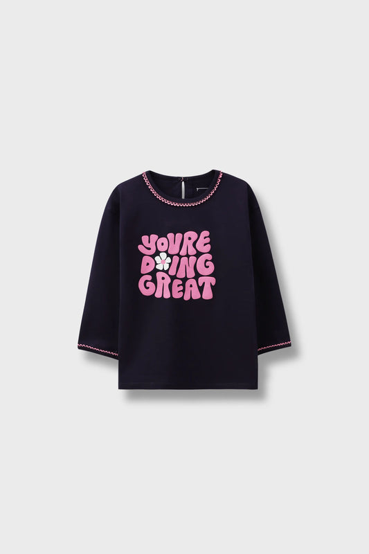 Girls Daisy Drop Tee