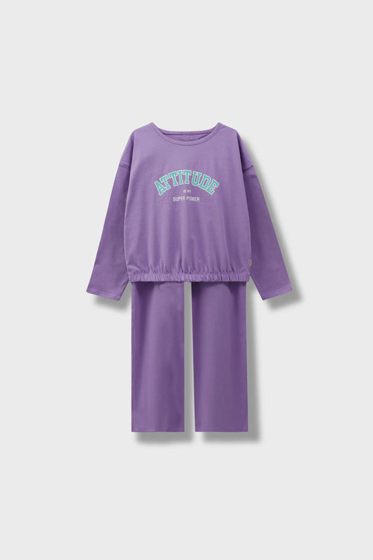 Lilac Cropped Co-ord Set