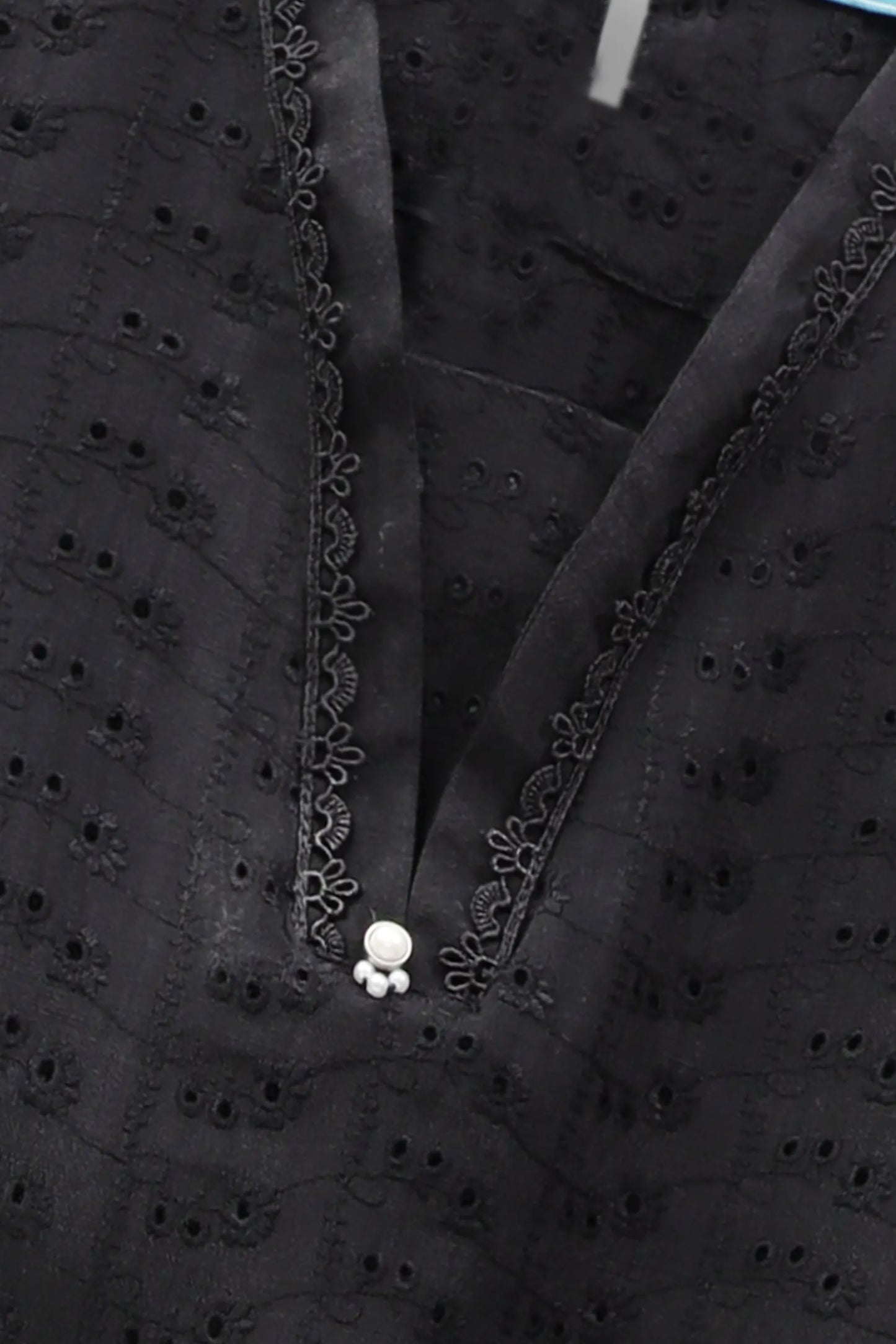 Black Chikankari Suit Set - 3pc