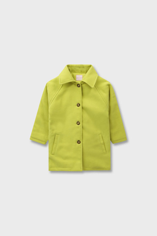 Girls Lime Luxe Coat