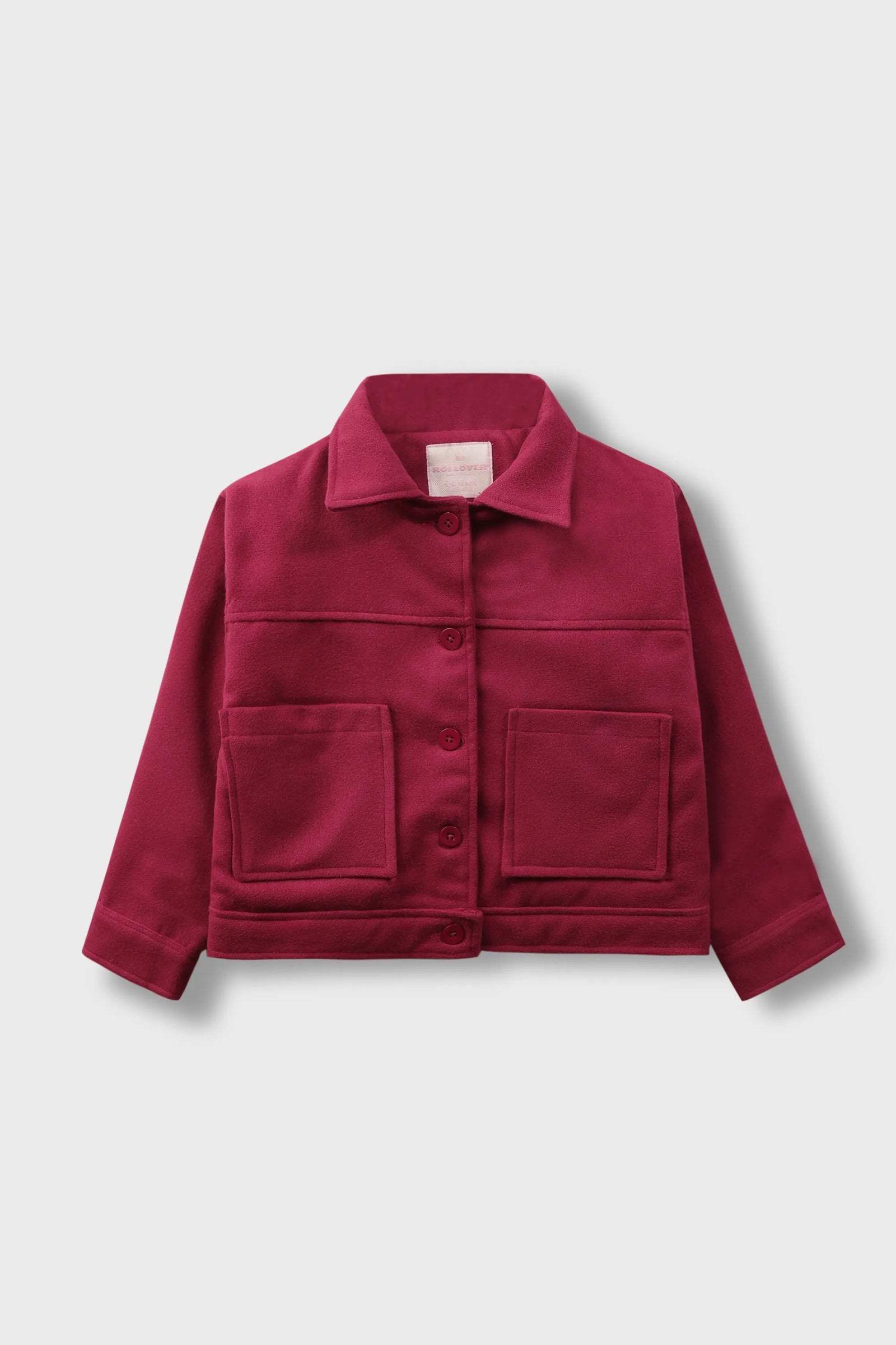 Girls Rich Maroon Felt Jacket