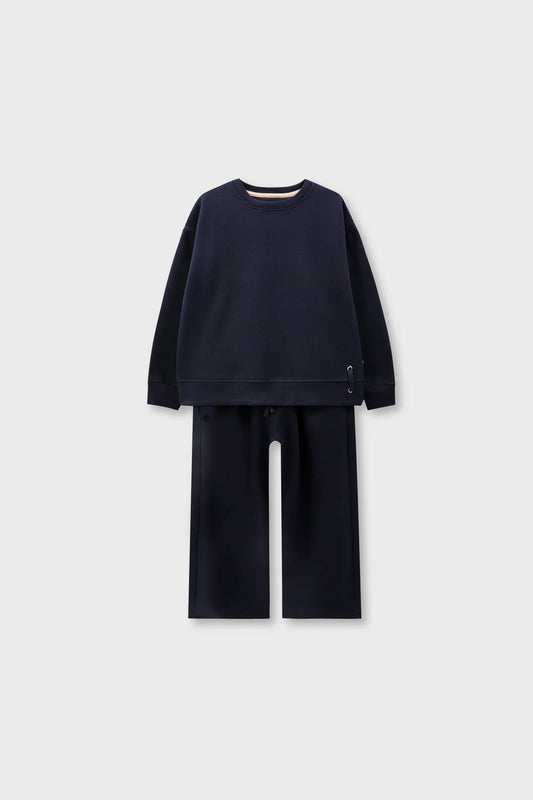 Girls Solid Blue Co-ord Set