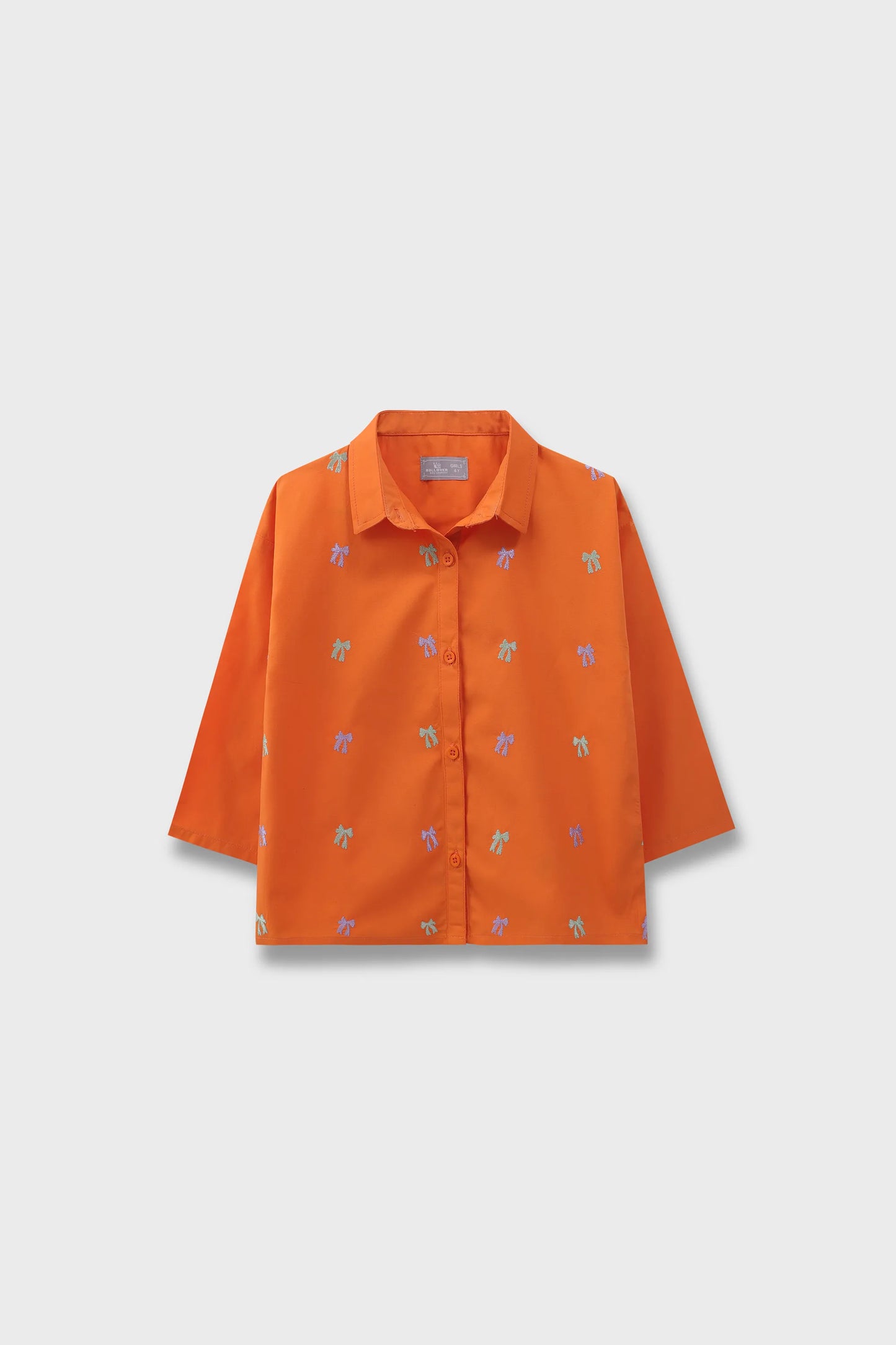 Bow Embroidered Orange Top