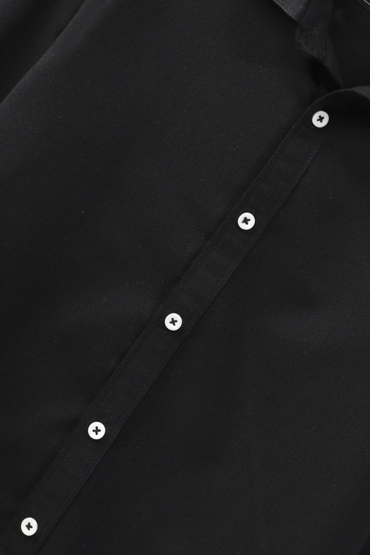 Boys Black Button Shirt