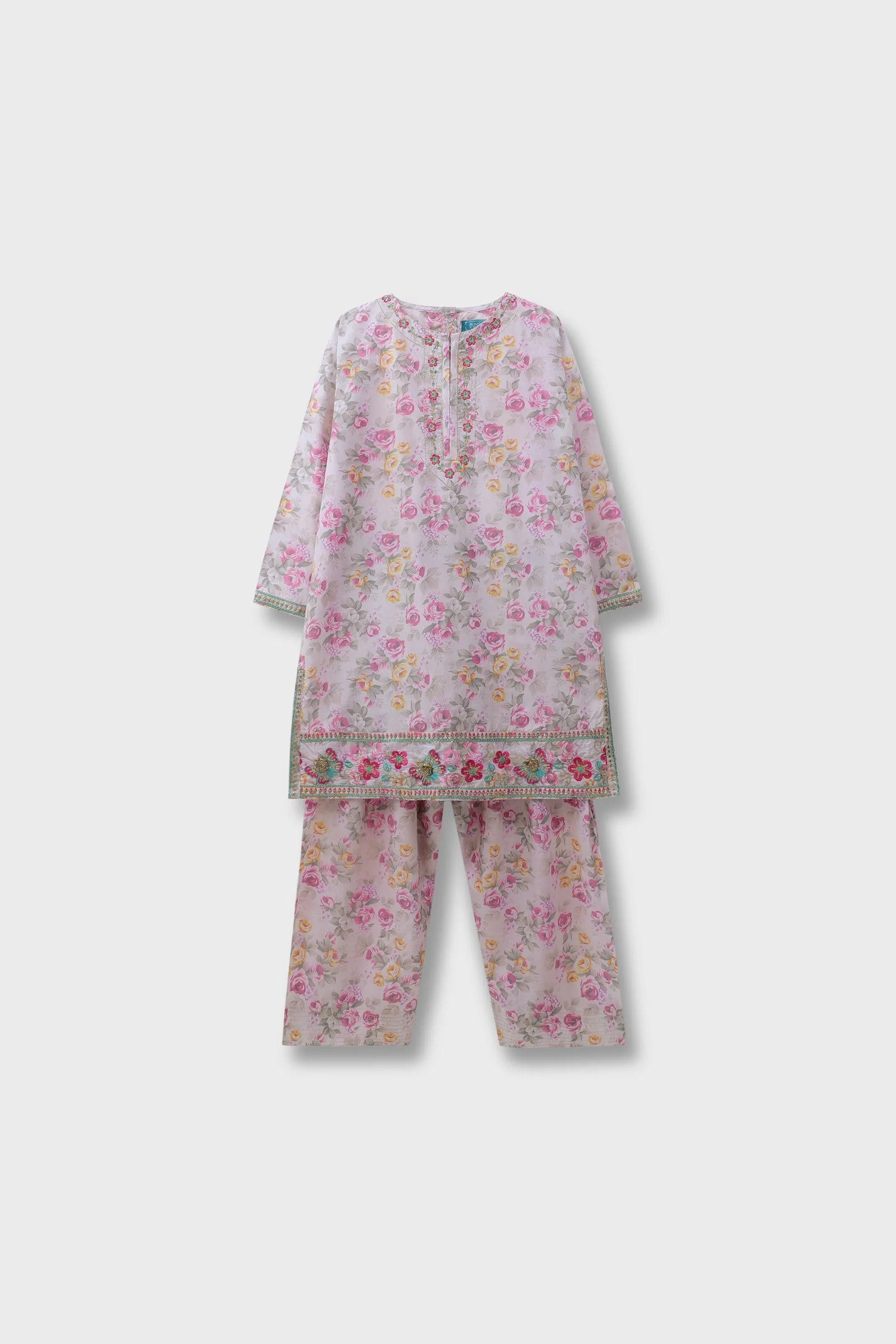 Petal Mist Silk Ensemble - 2pc