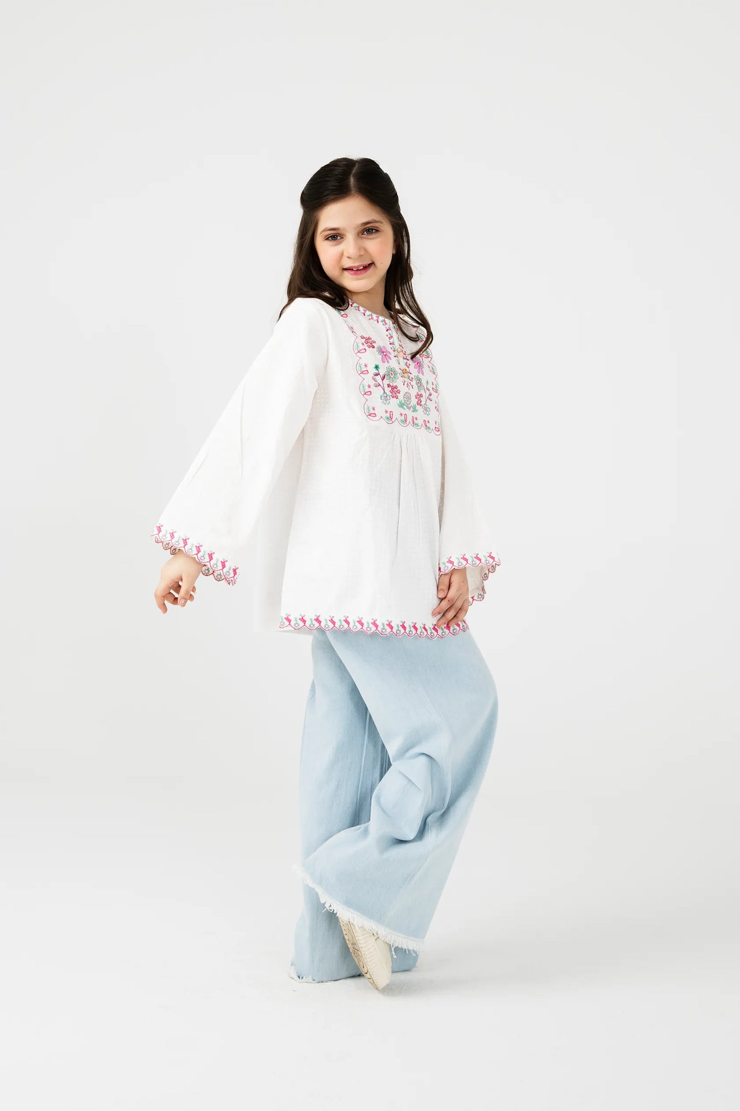 White Lily Lace Cotton Tunic