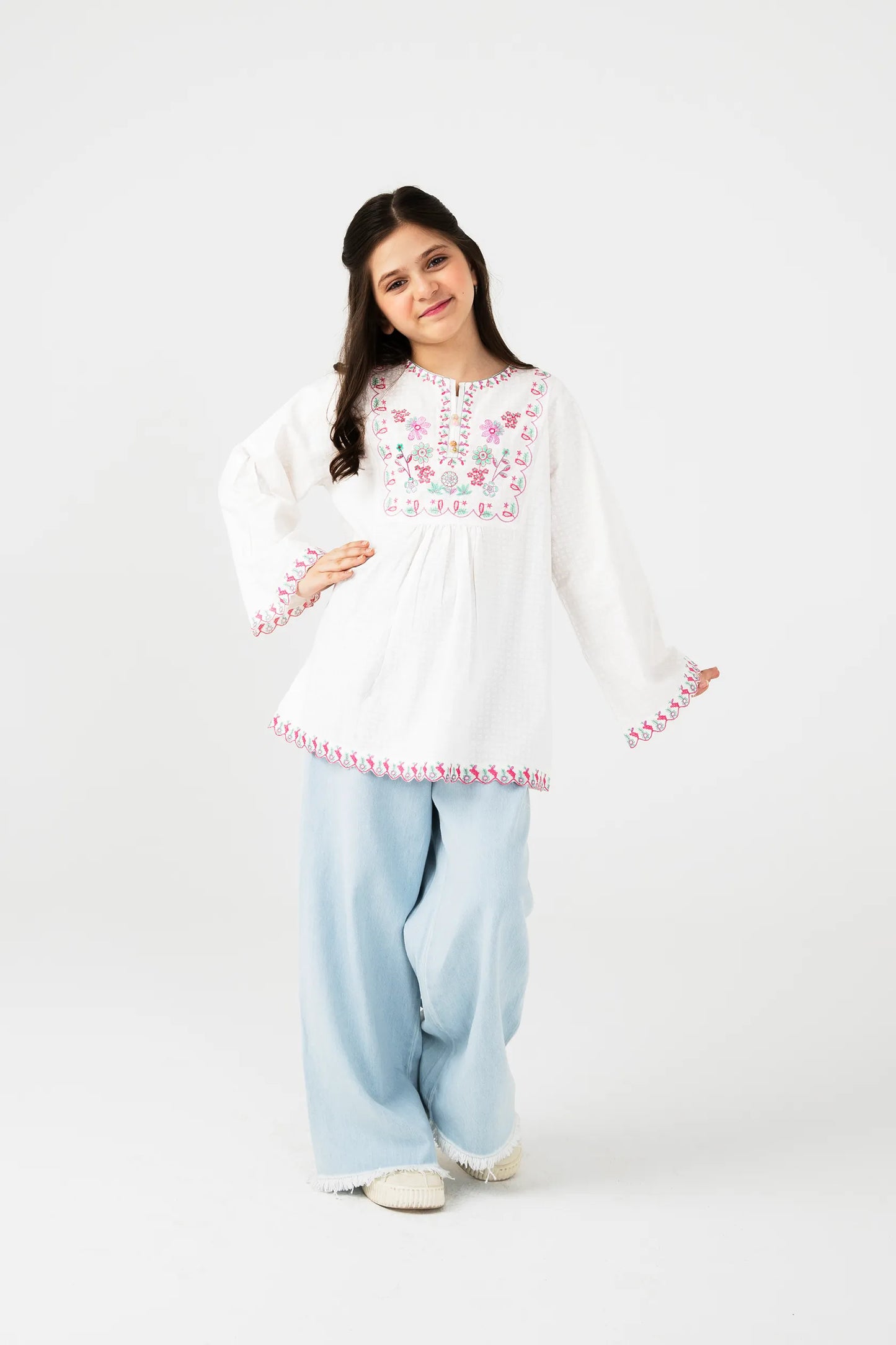 White Lily Lace Cotton Tunic
