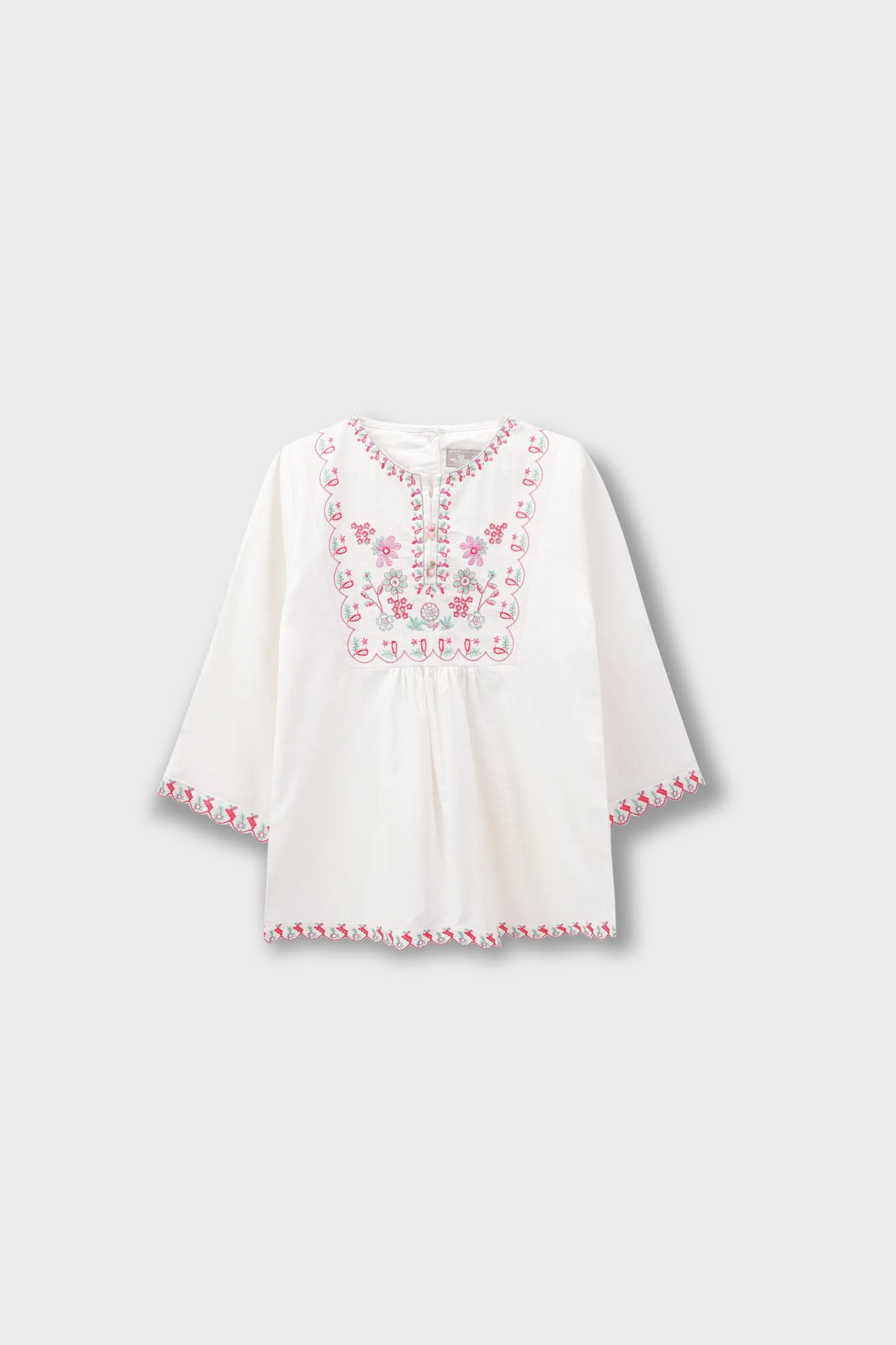 White Lily Lace Cotton Tunic