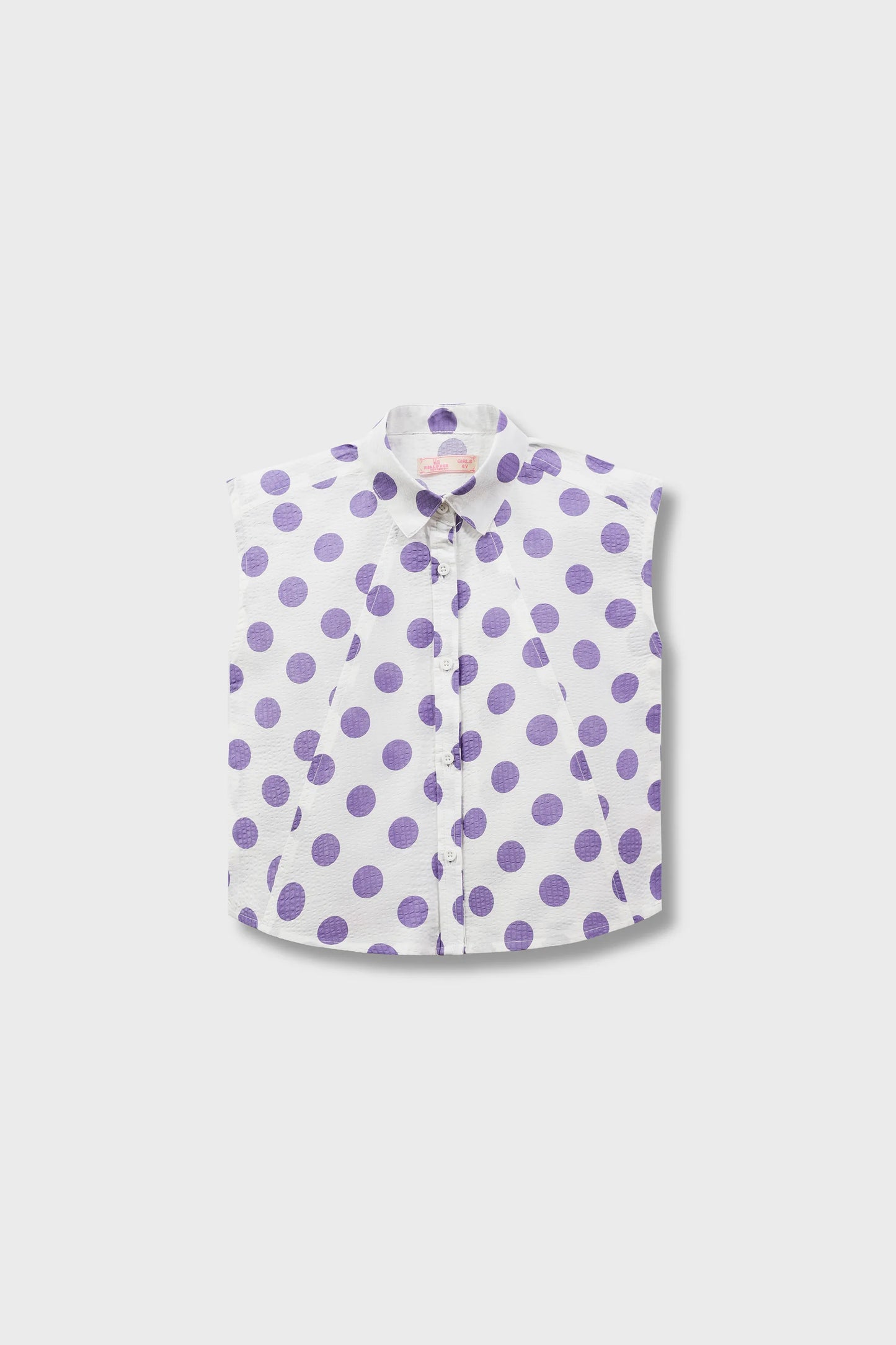 White Polka Dot Cotton Top